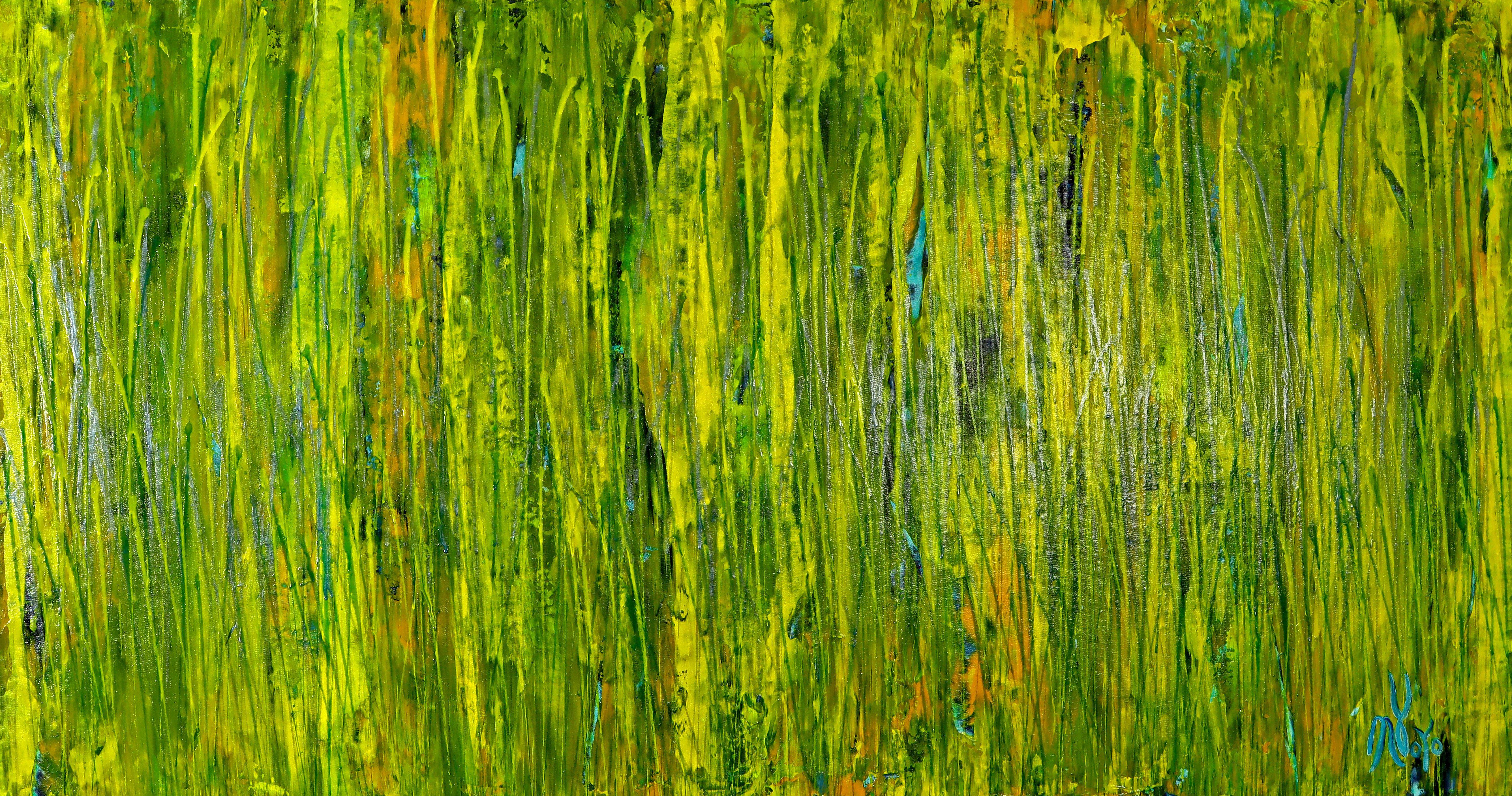 Abstract Painting Nestor Toro - Drizzles Symphony 7, peinture, acrylique sur toile