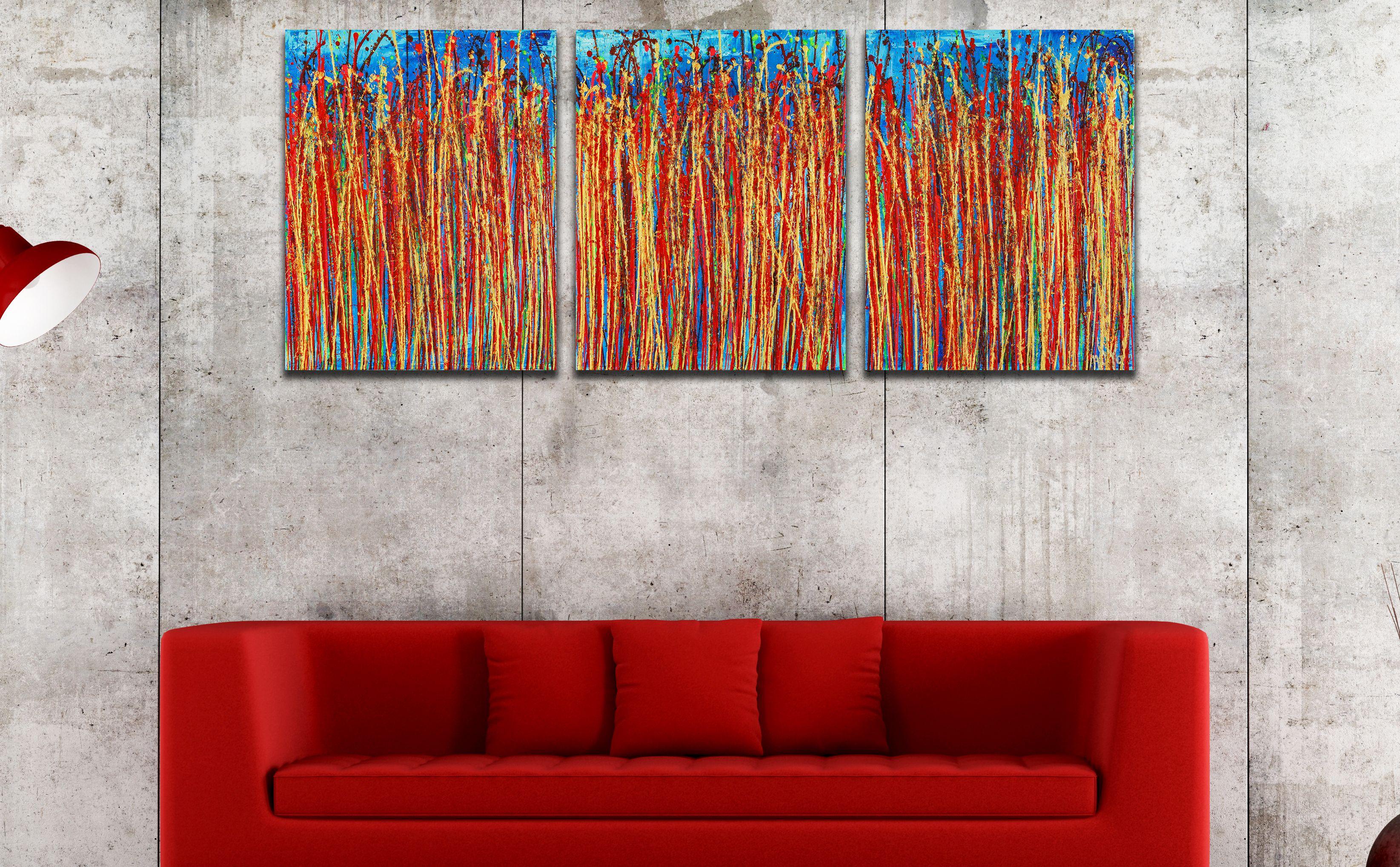 Drizzles symphony 8, Pittura, Acrilico su tela - Painting Astratto di Nestor Toro