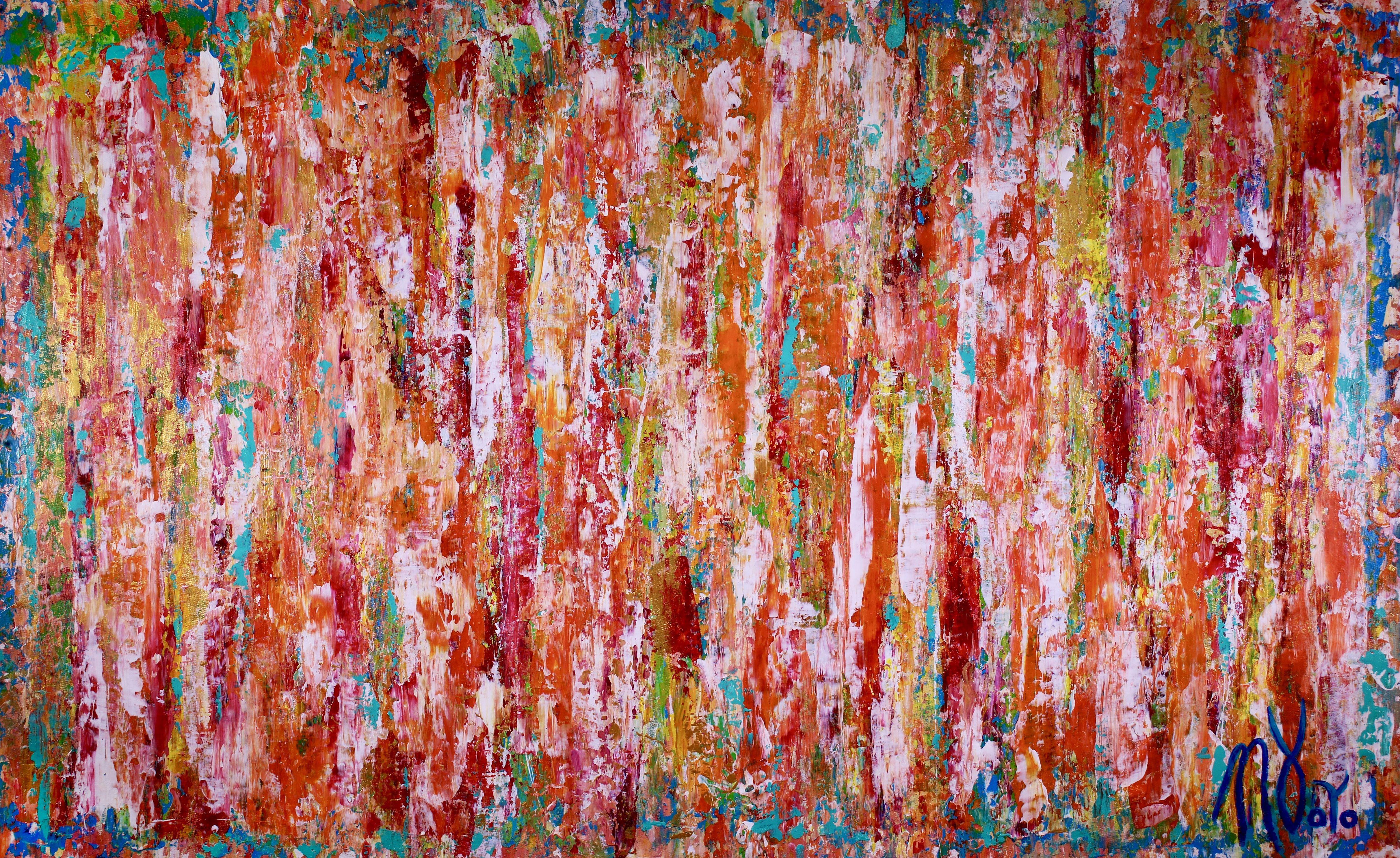 Nestor Toro Abstract Painting - Echoes in paradise, Painting, Acrylic on Canvas