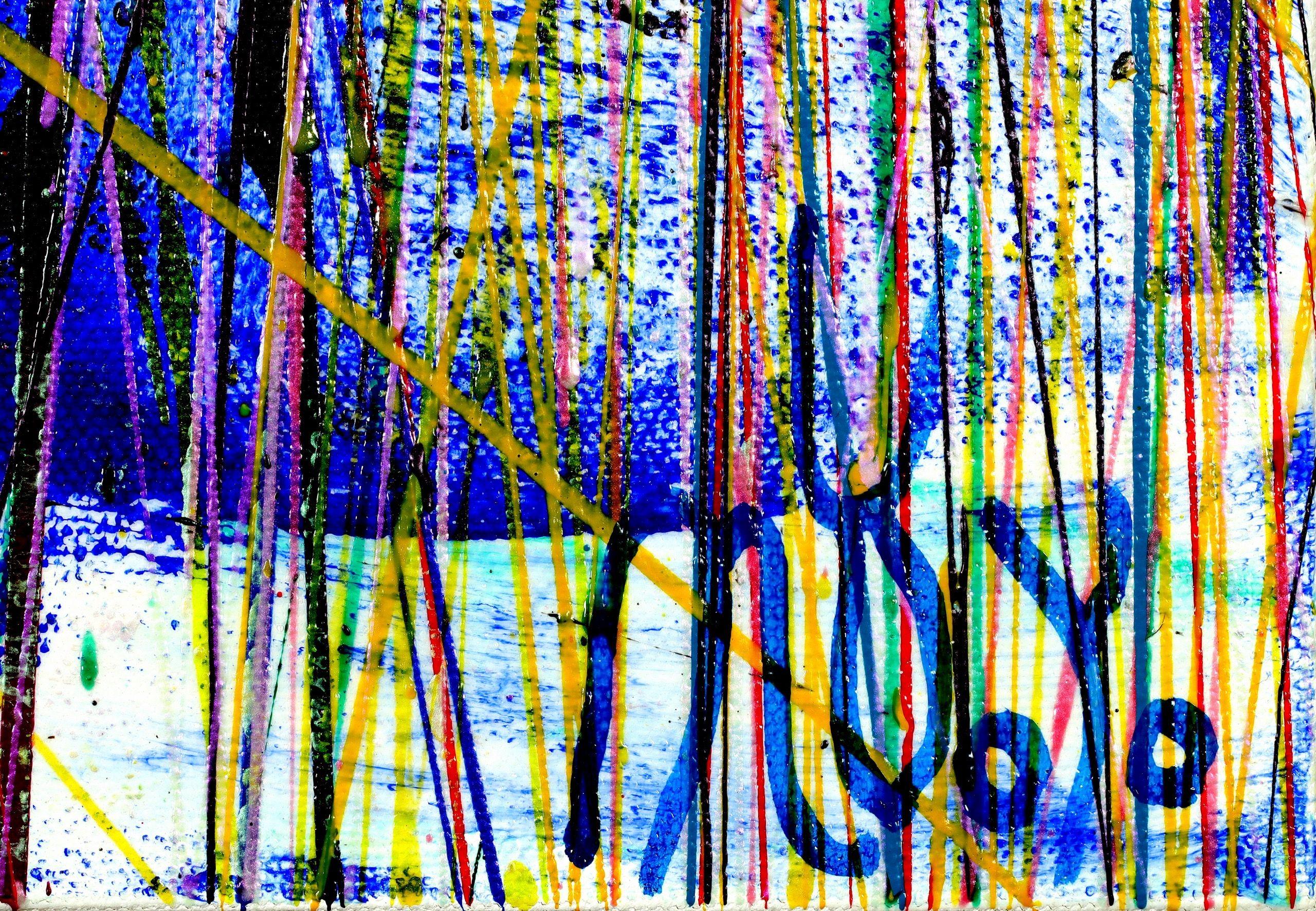 Expresivo abstracto moderno, audaz lleno de vida, brillo y resplandor! inspirado en la naturaleza. Esta obra de arte es muy iridiscente. Llega listo para colgar con un gancho en la parte posterior: ¡NO NECESITA ENMARCARLO!     Incluyo un certificado