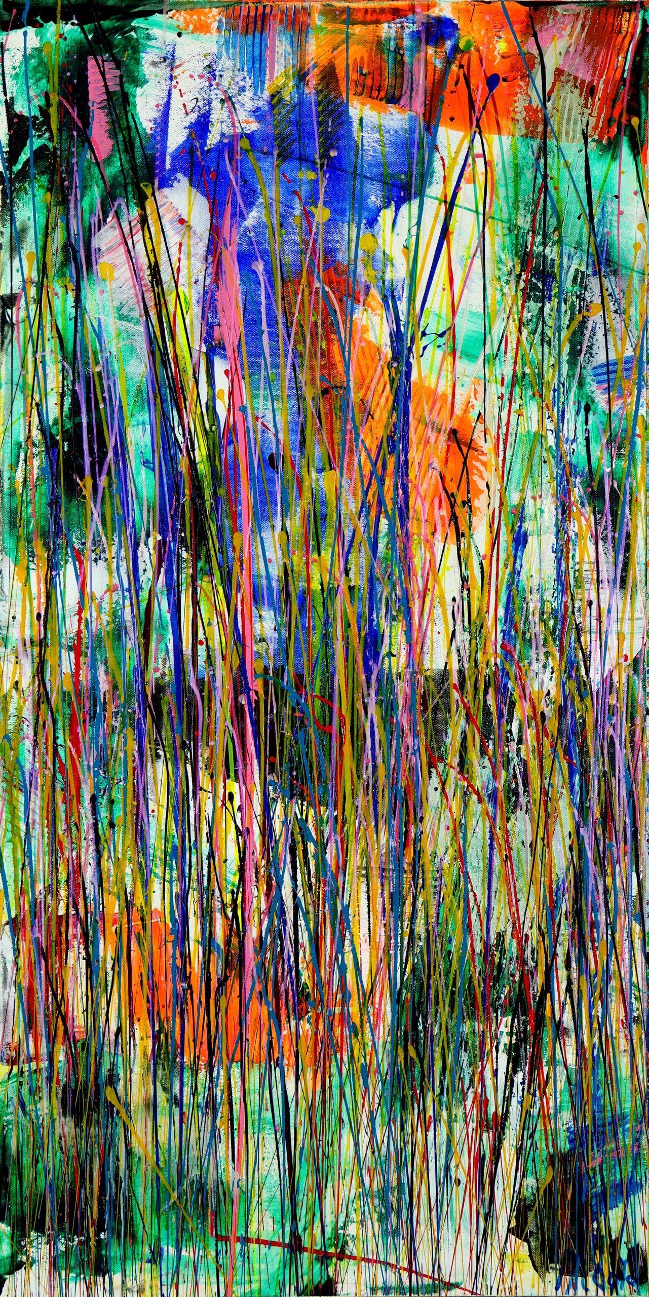 Abstract Painting di Nestor Toro - Effusive Silence 3 (2022), Pittura, Acrilico su tela