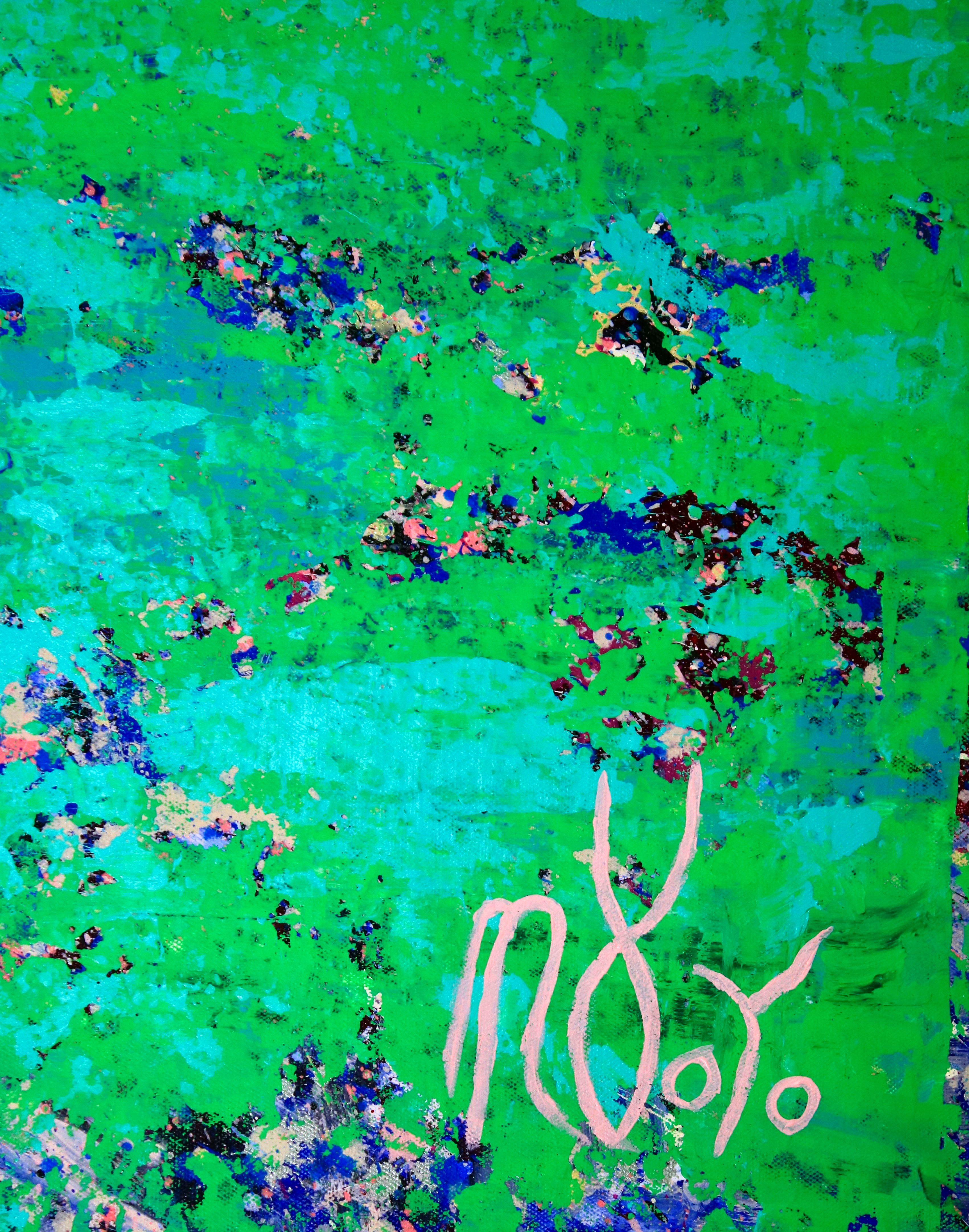 Emerald Spectra by Nestor Toro, Painting, Acrylic on Canvas For Sale 3