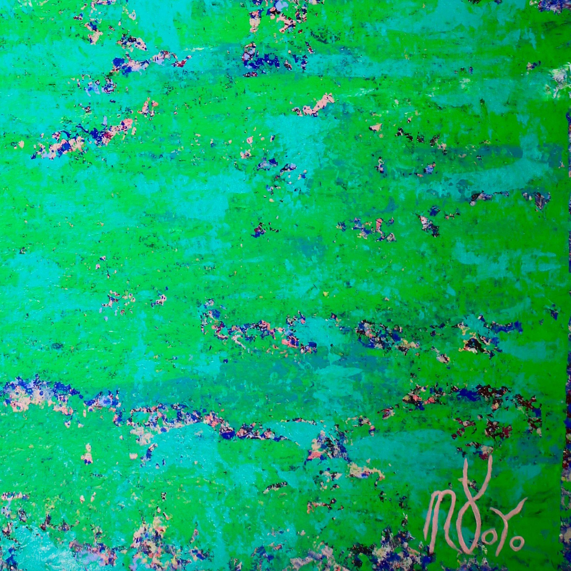 Emerald Spectra by Nestor Toro, Painting, Acrylic on Canvas For Sale 4