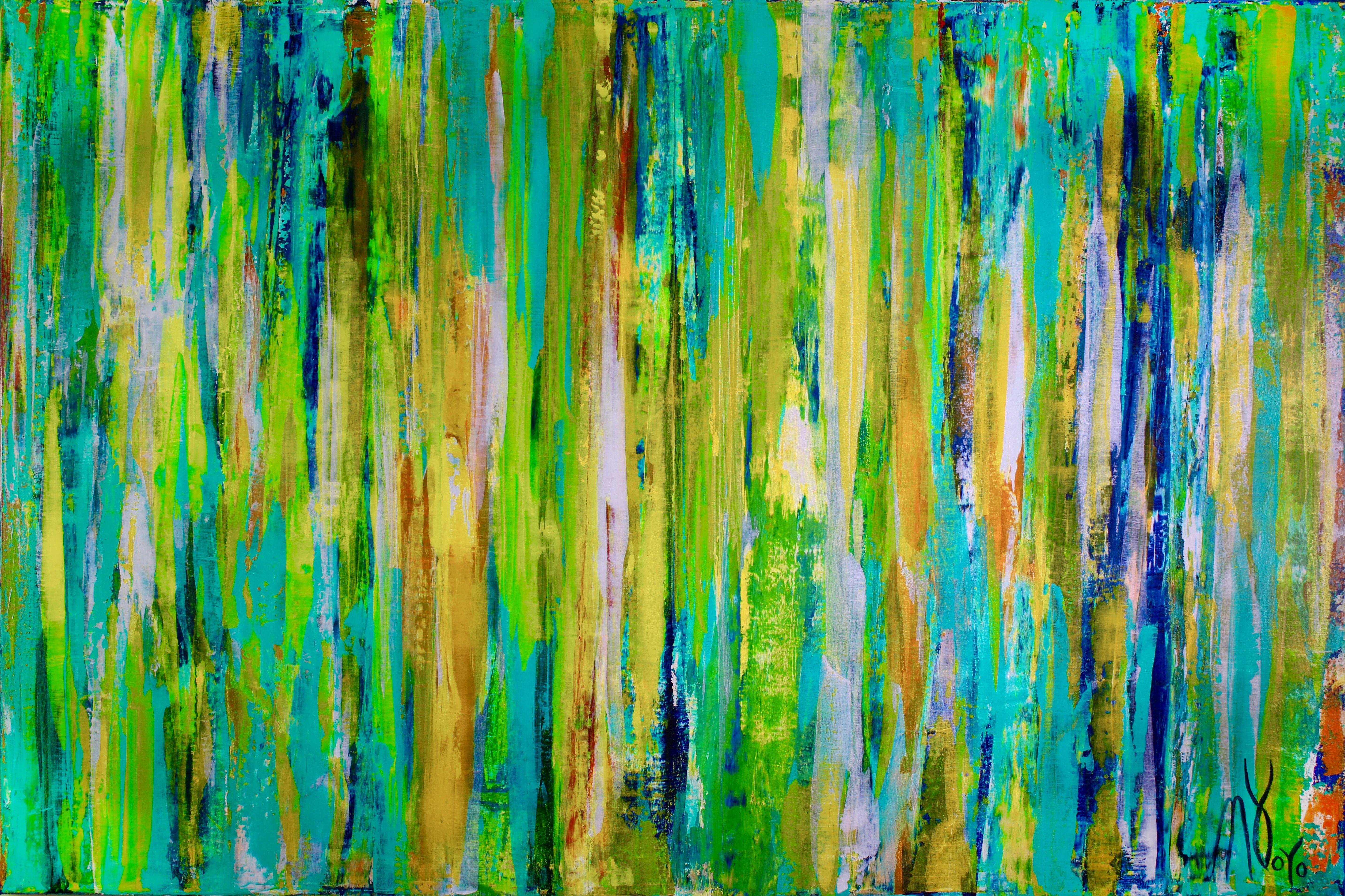 Abstract Painting di Nestor Toro - Spettri Incantati 7 (Tarda Primavera), Pittura, Acrilico su Tela