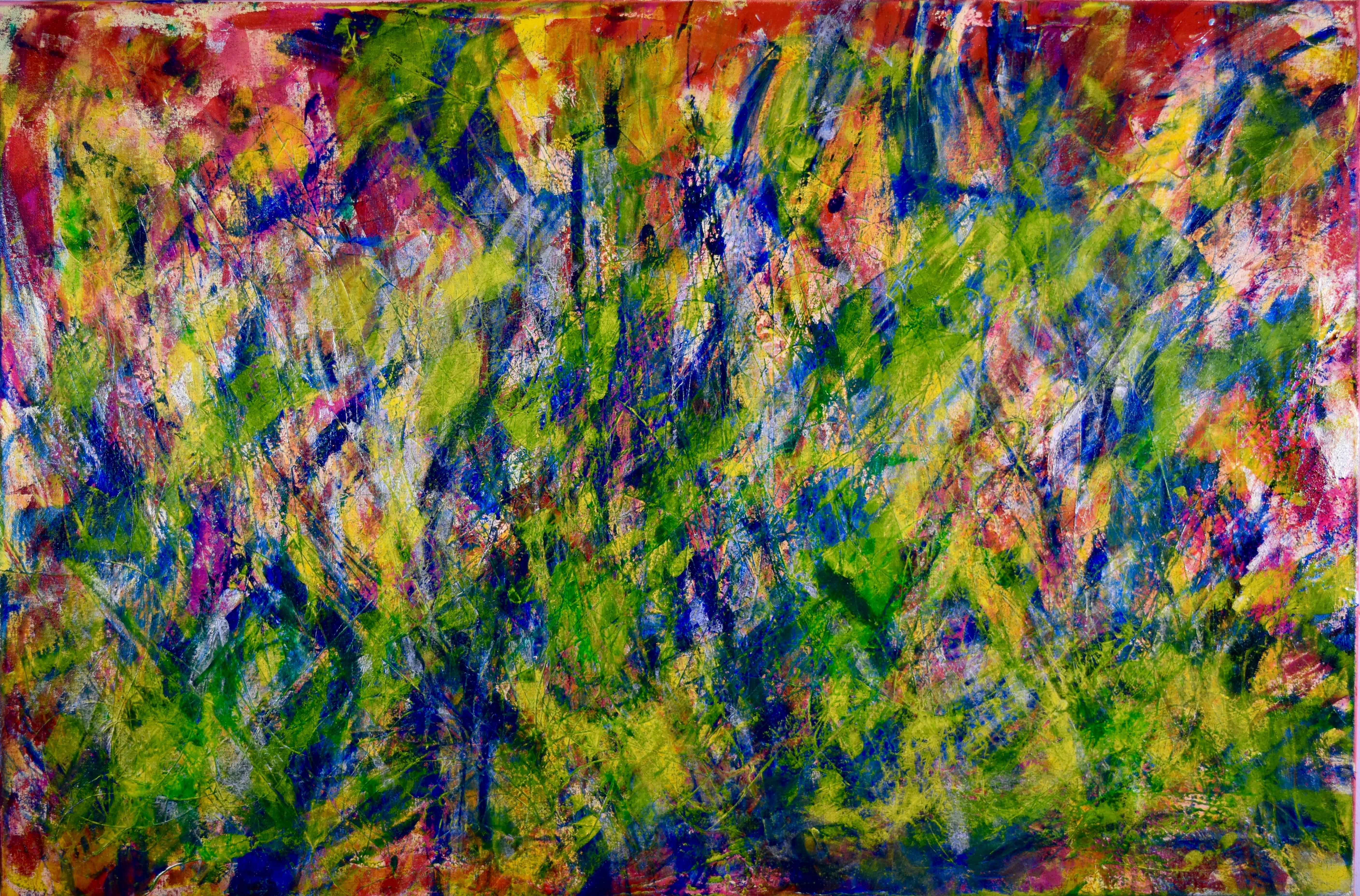 Nestor Toro Abstract Painting - Enchanting Spectra, Painting, Acrylic on Canvas