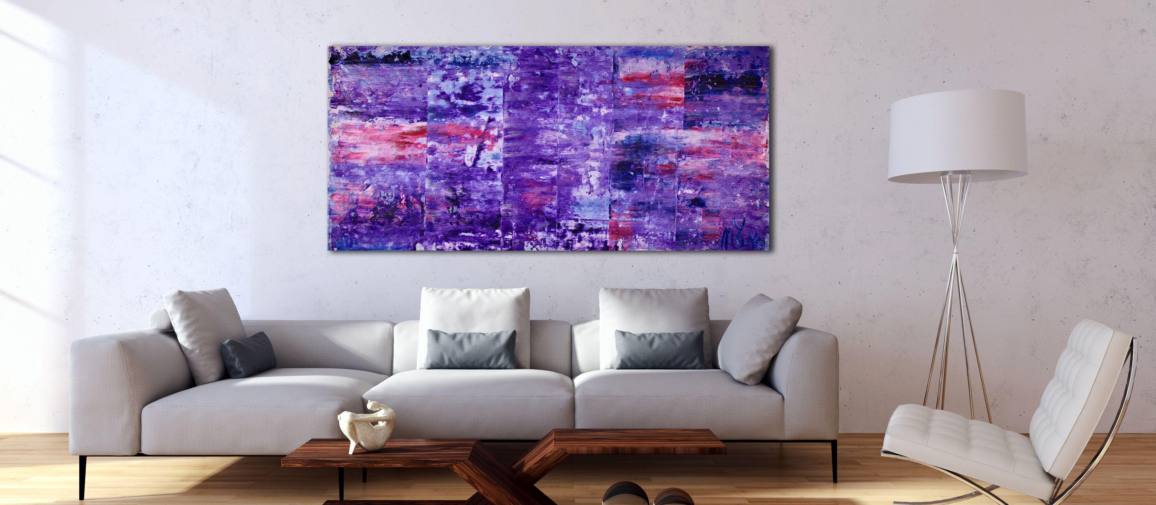 Incantevoli spettri viola, Pittura, Acrilico su tela - Painting di Nestor Toro
