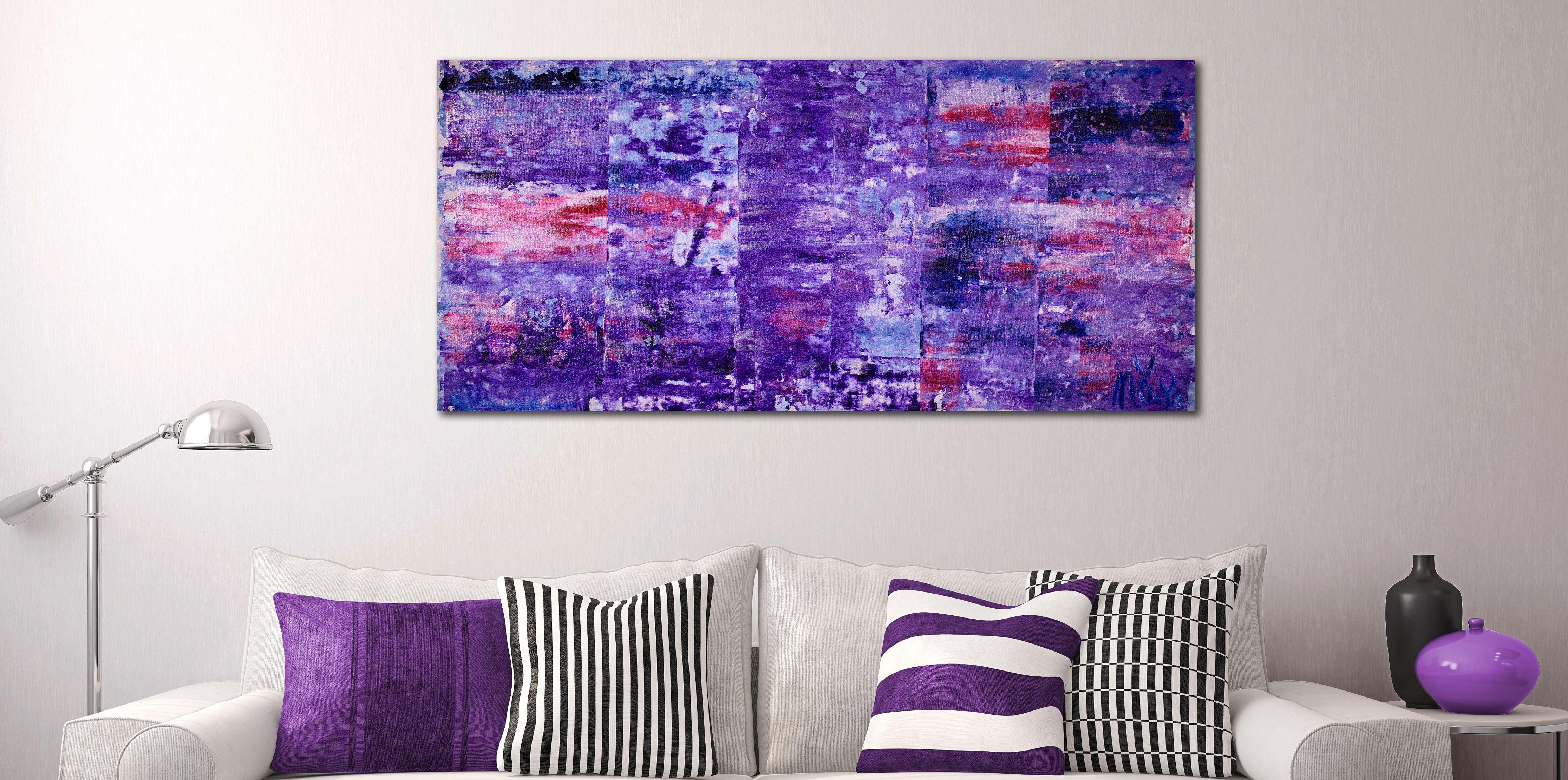 Incantevoli spettri viola, Pittura, Acrilico su tela - Painting Astratto di Nestor Toro
