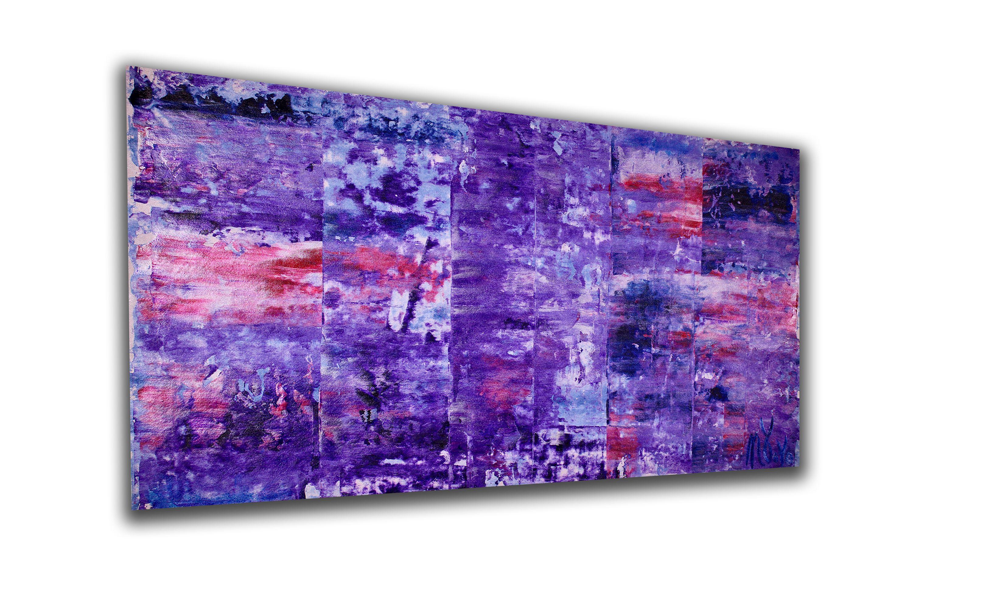 Incantevoli spettri viola, Pittura, Acrilico su tela - Abstract Painting Viola di Nestor Toro