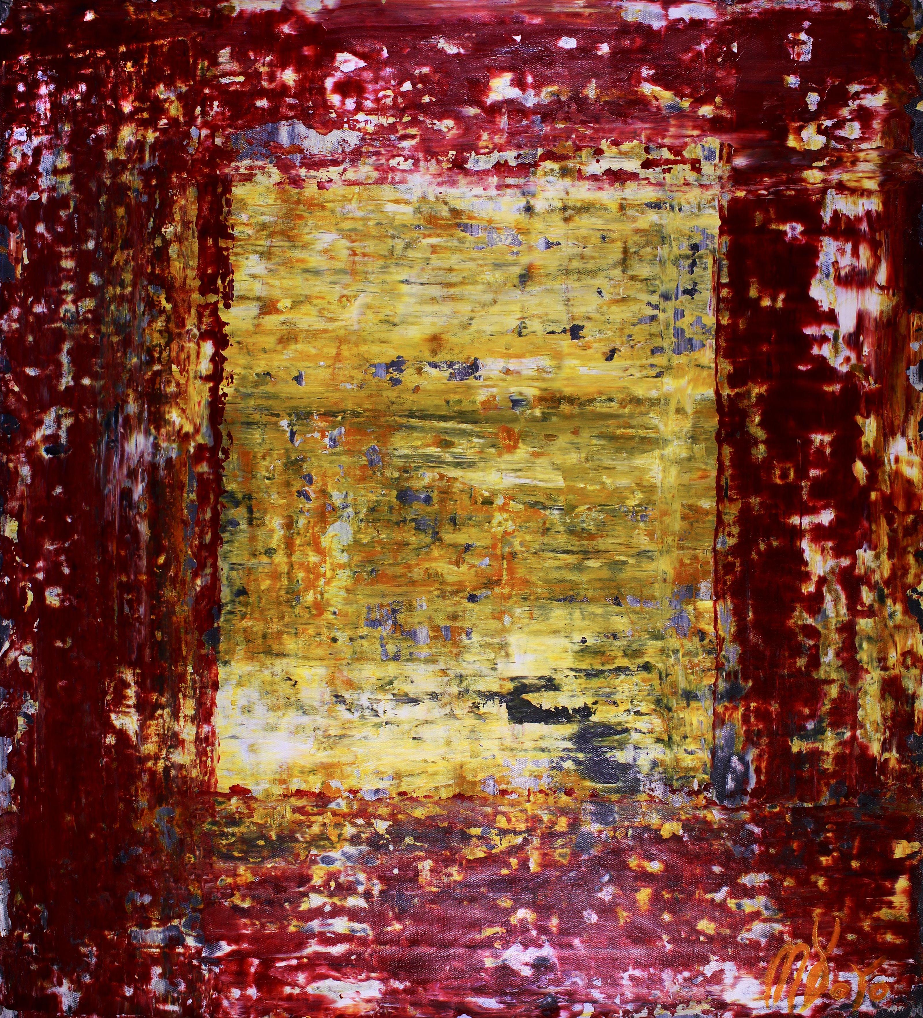 Nestor Toro Abstract Painting - End of the tunnel, Painting, Acrylic on Canvas