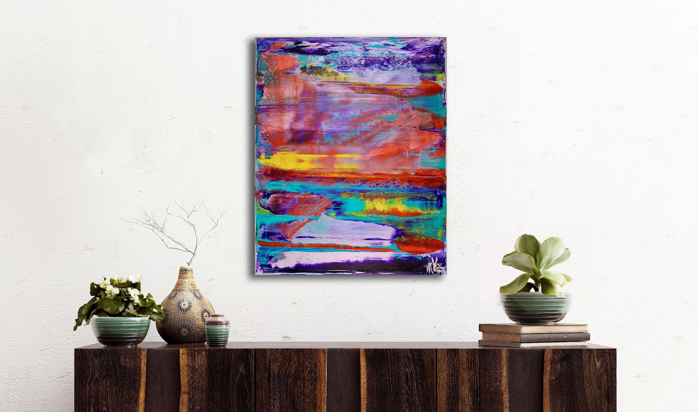 Fusión Energética 3, Pintura, Acrílico sobre lienzo - Painting Abstracto de Nestor Toro
