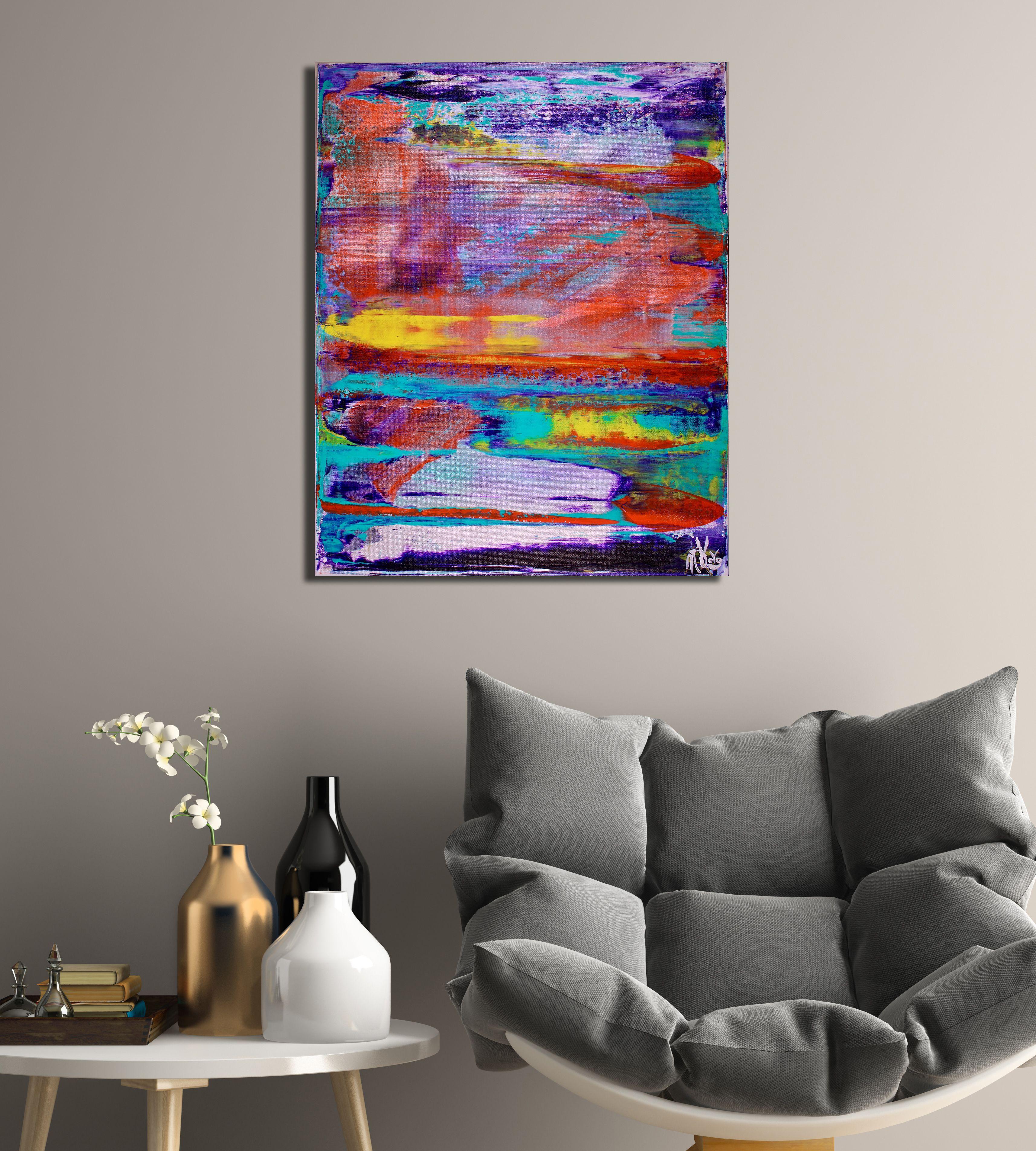 Fusión Energética 3, Pintura, Acrílico sobre lienzo - Abstract Painting Marrón de Nestor Toro