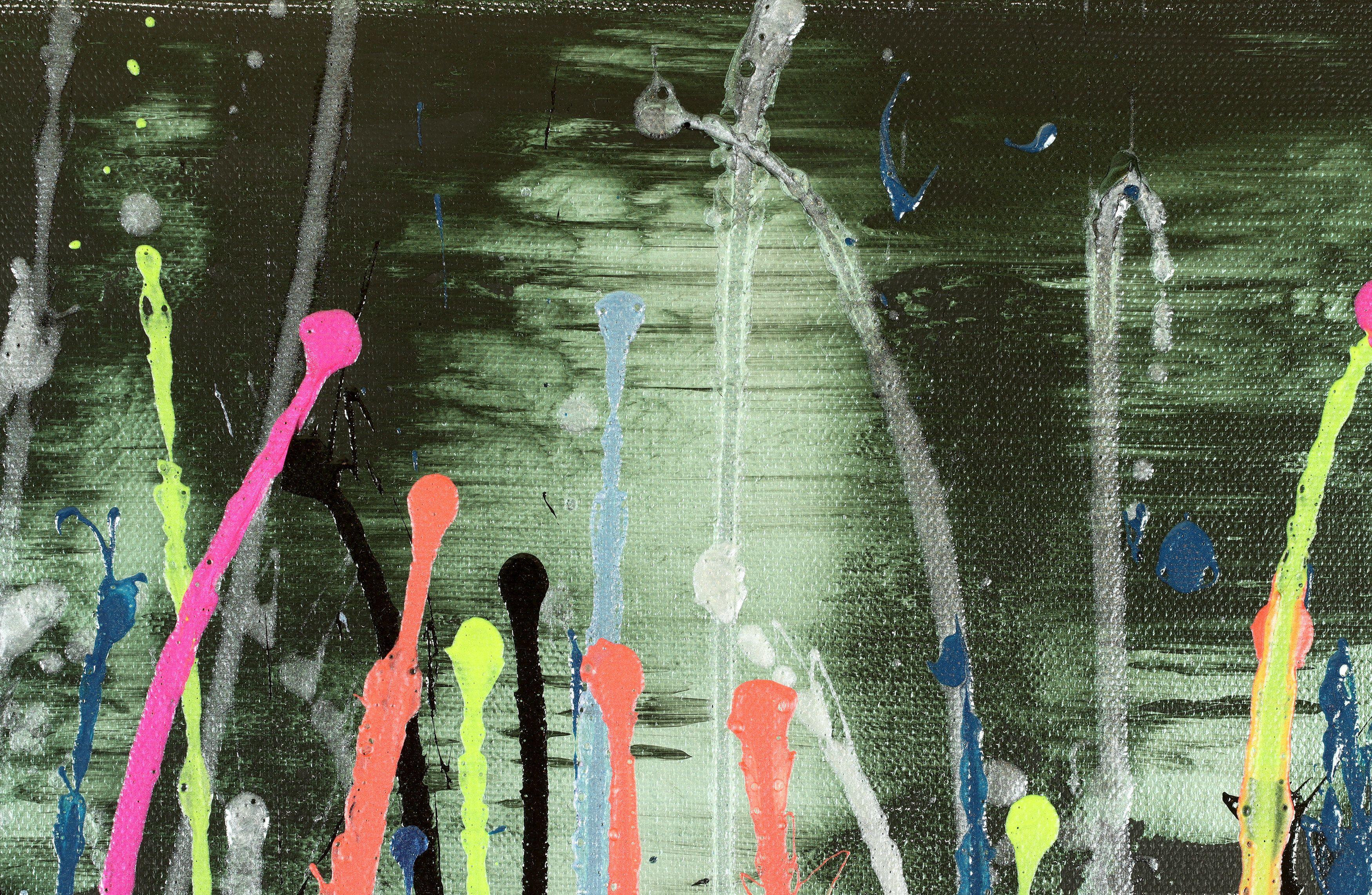 Volti della natura 12, Pittura, Acrilico su tela - Abstract Painting Nero di Nestor Toro