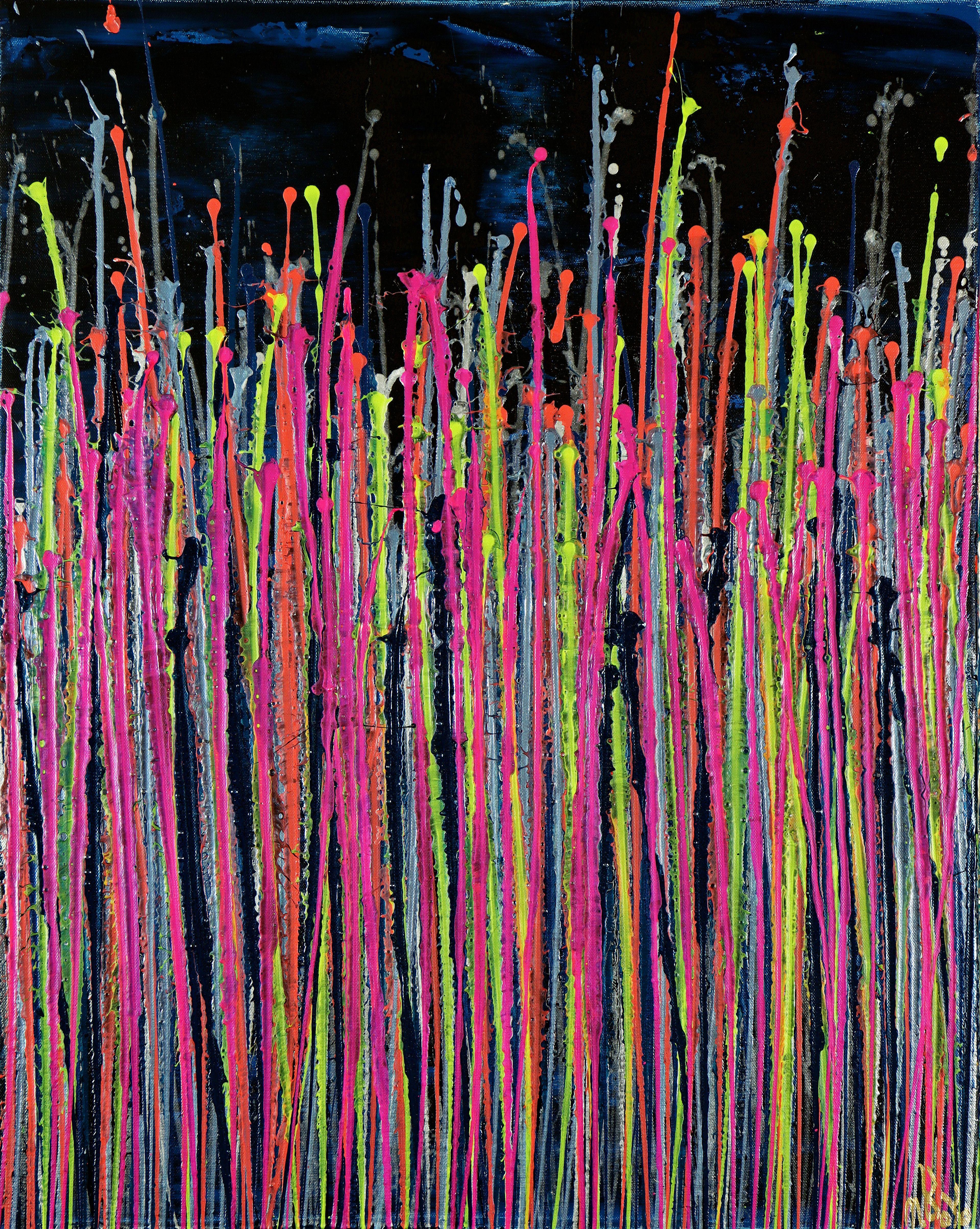 Abstract Painting di Nestor Toro - Volti della natura 13, Pittura, Acrilico su tela