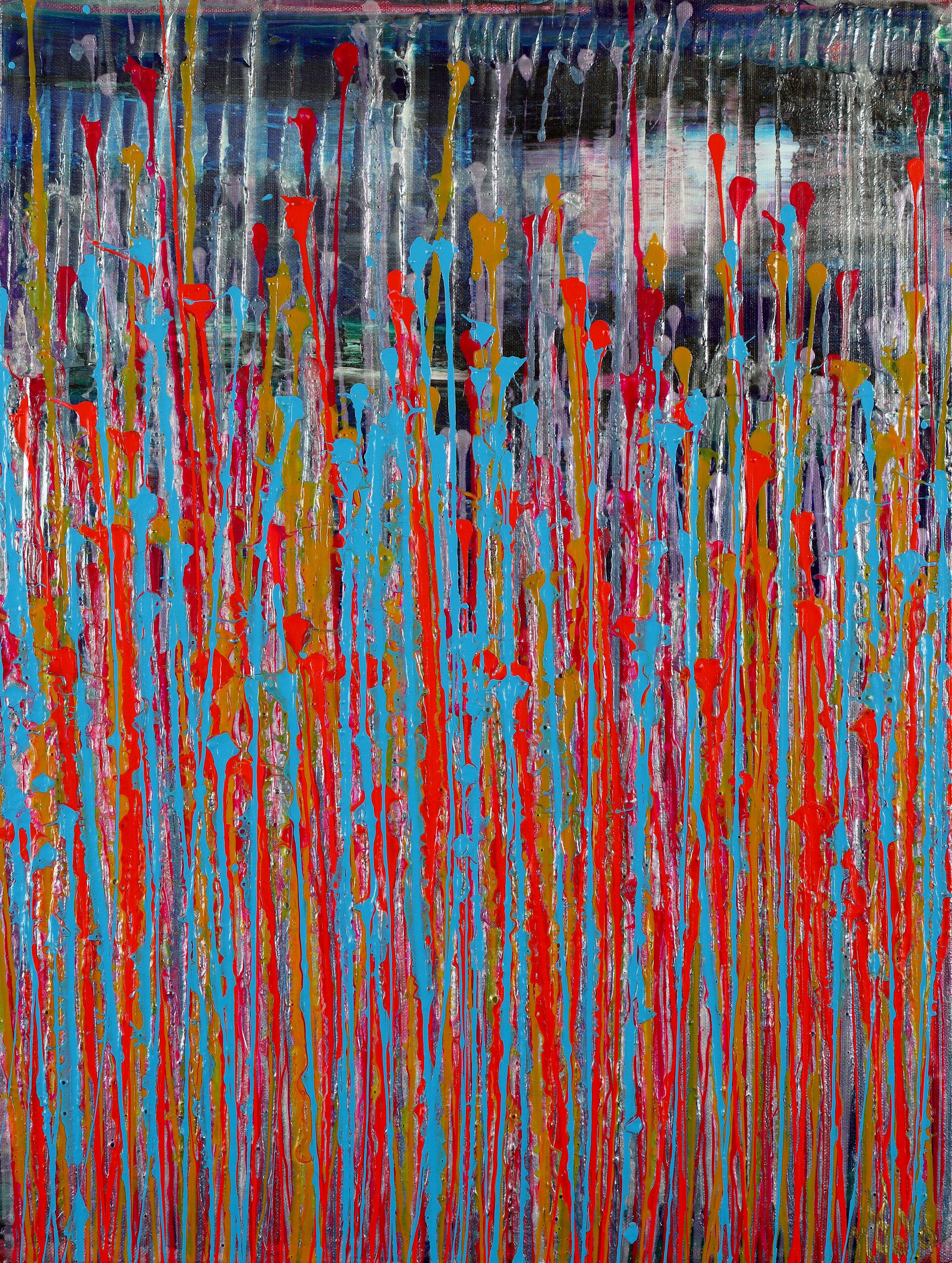 Abstract Painting de Nestor Toro - Rostros de la naturaleza 15, Pintura, Acrílico sobre lienzo