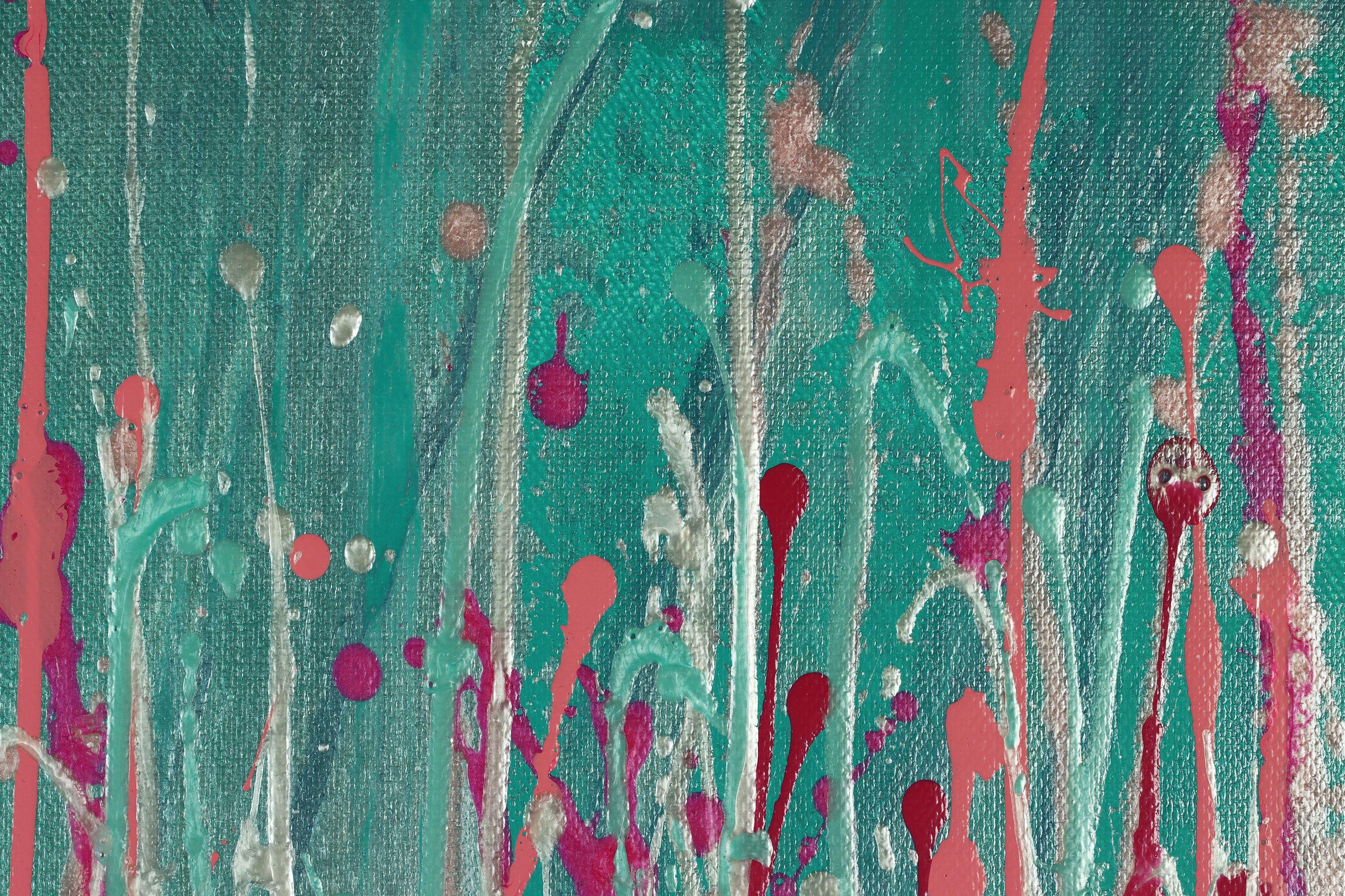 Volti della natura 22, Pittura, Acrilico su tela - Abstract Painting Grigio di Nestor Toro
