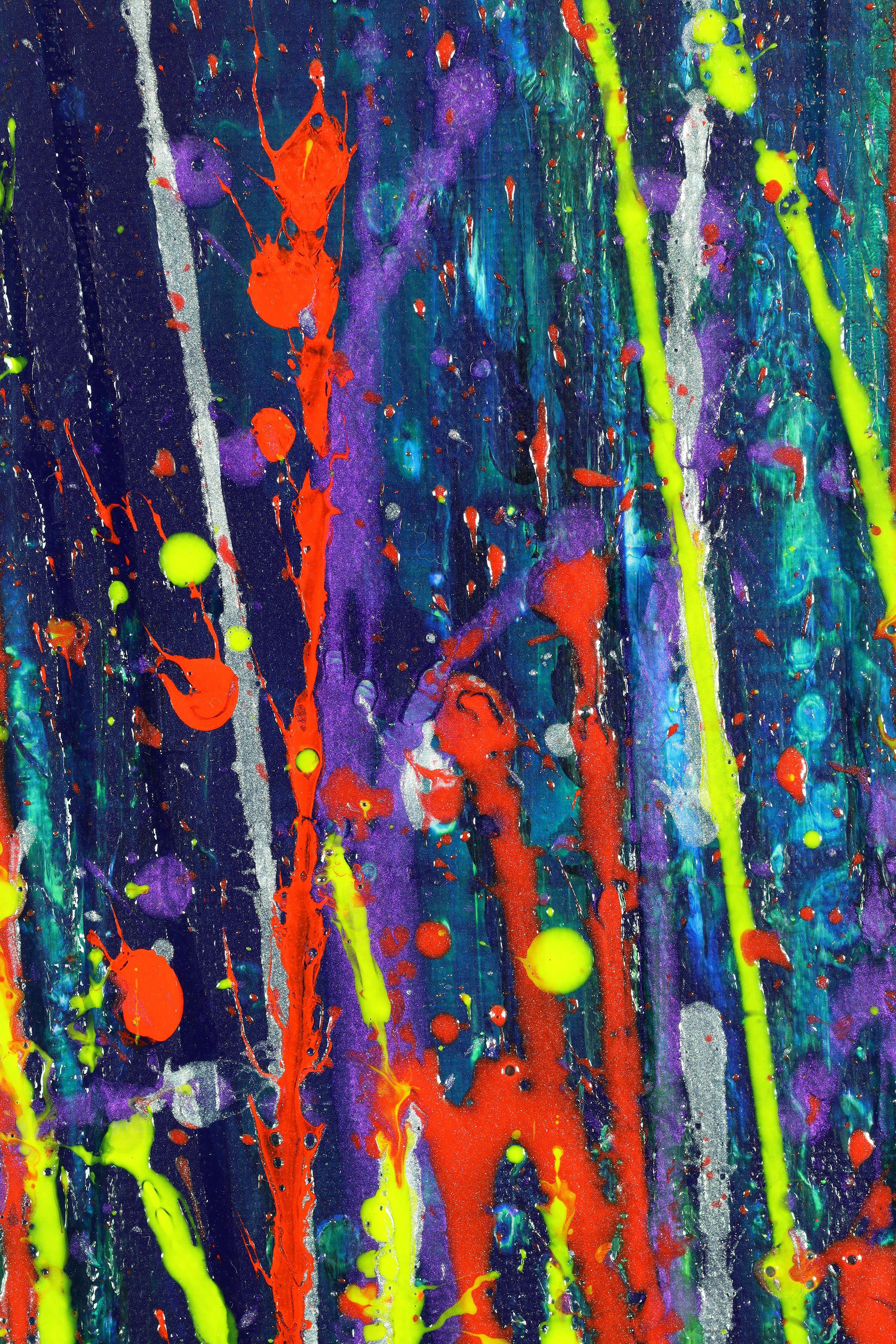 Faces of Nature 26 (Northern Lights) (2022), Painting, Acrylic on Wood Panel For Sale 1