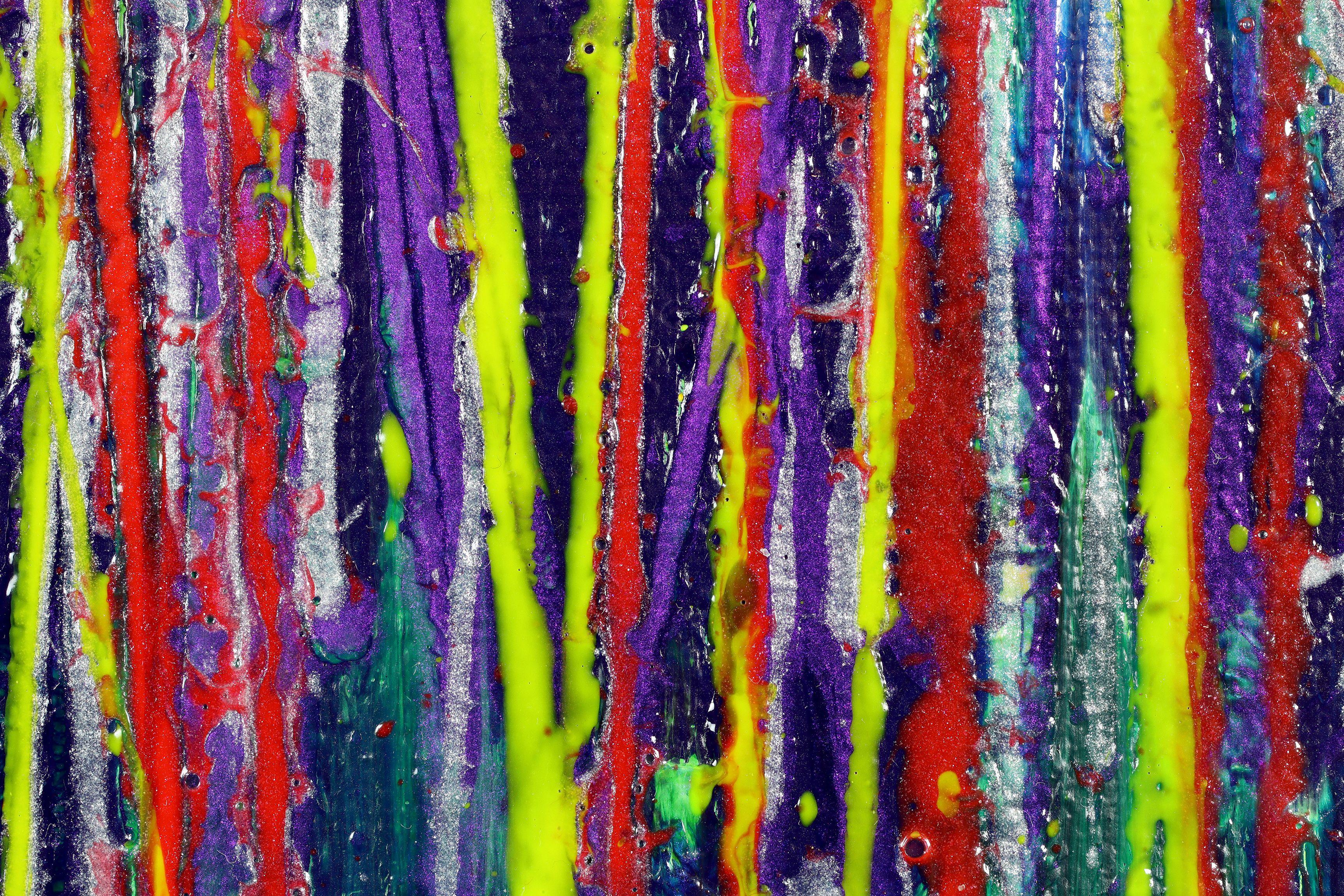 Faces of Nature 26 (Northern Lights) (2022), Painting, Acrylic on Wood Panel For Sale 3