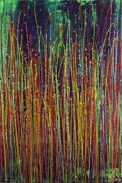 Faces of Nature 26 (Northern Lights) (2022), Painting, Acrylic on Wood Panel