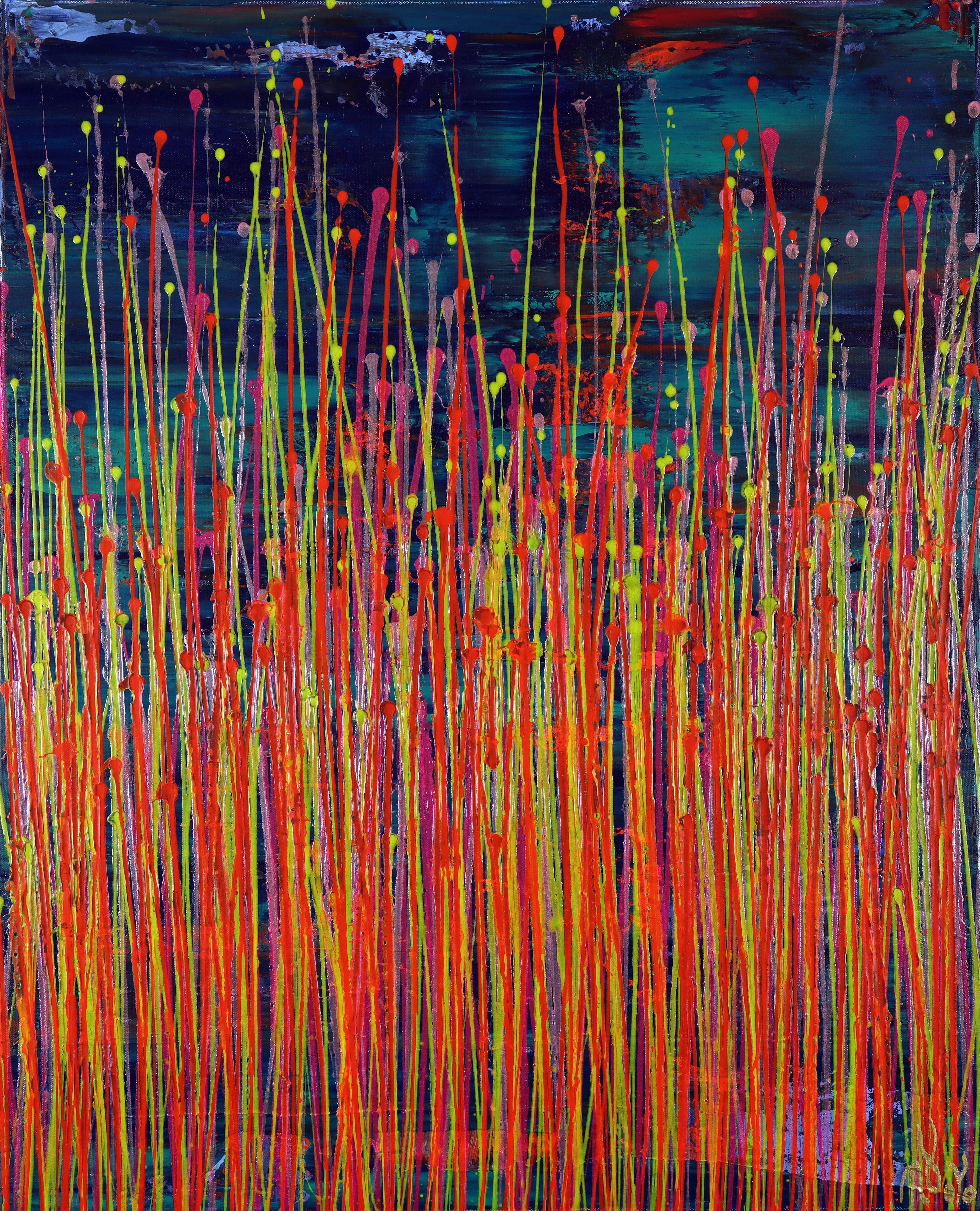 Abstract Painting de Nestor Toro - Rostros de la naturaleza 4, Pintura, Acrílico sobre lienzo