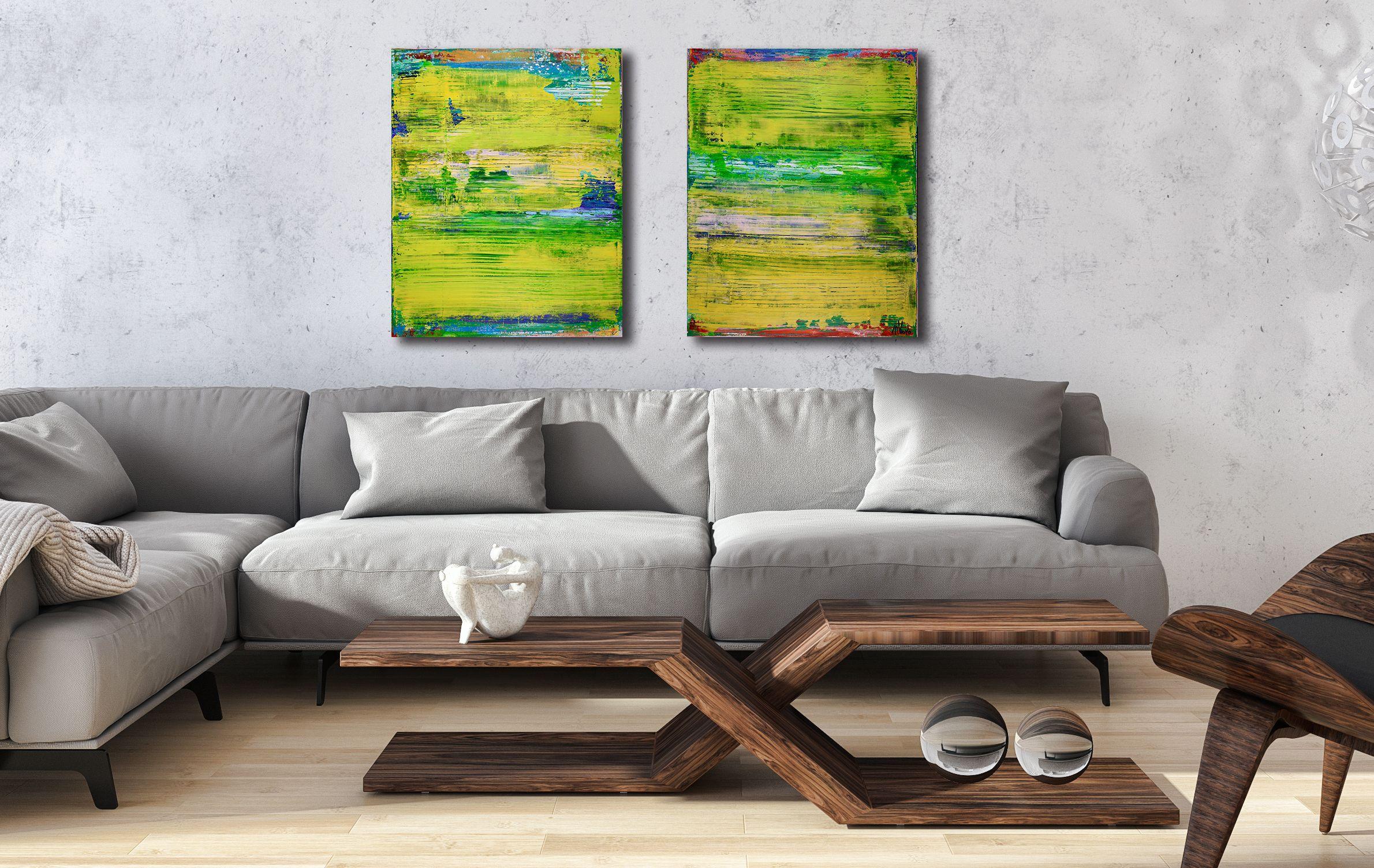 Fantastique printemps, peinture sur toile - Painting de Nestor Toro