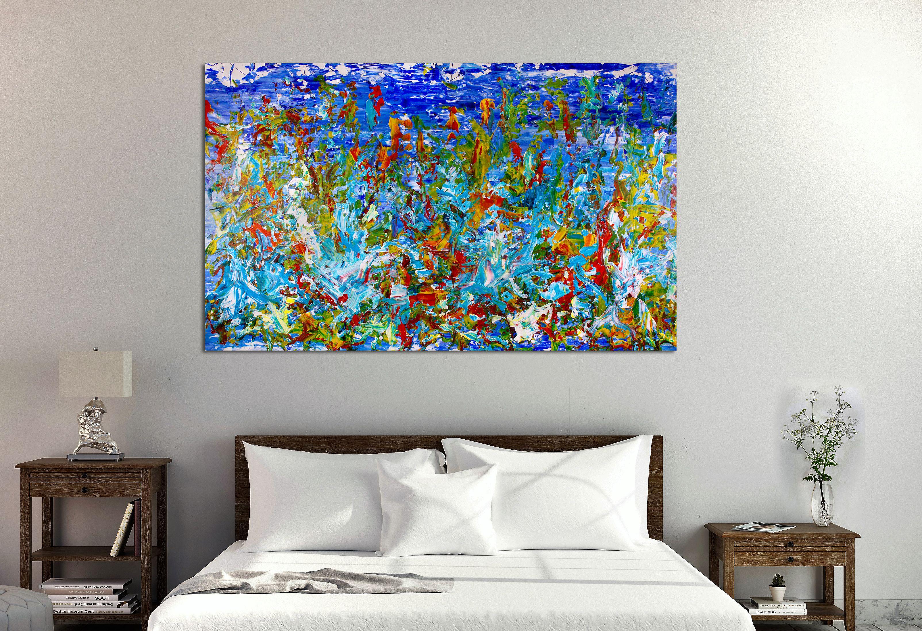 Oceani senza paura 2, Pittura, Acrilico su tela - Painting Astratto di Nestor Toro