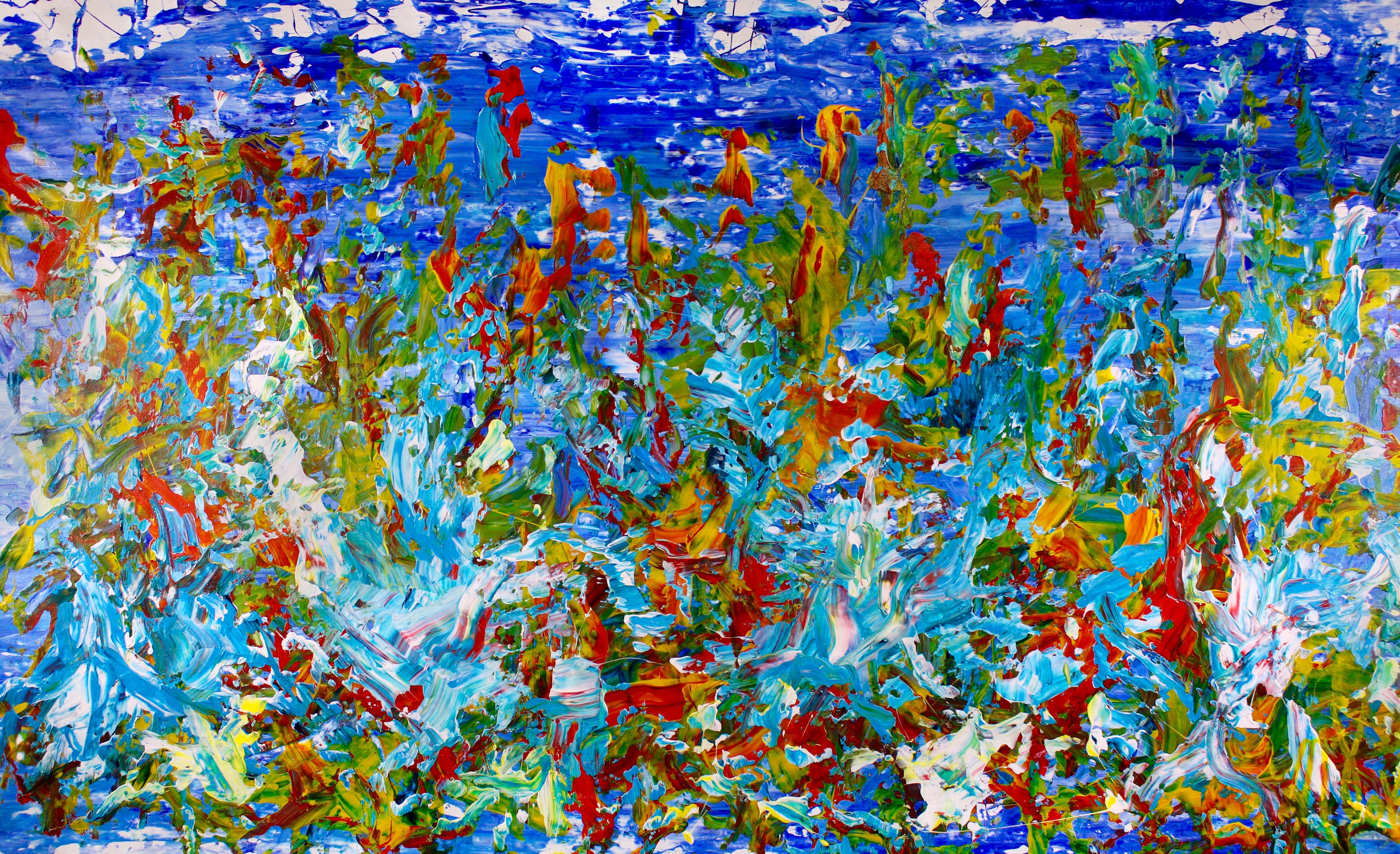 Nestor Toro Abstract Painting - Fearless Oceans 2, Painting, Acrylic on Canvas