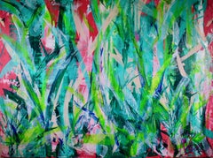 Ferns Forest, Gemälde, Acryl auf Leinwand