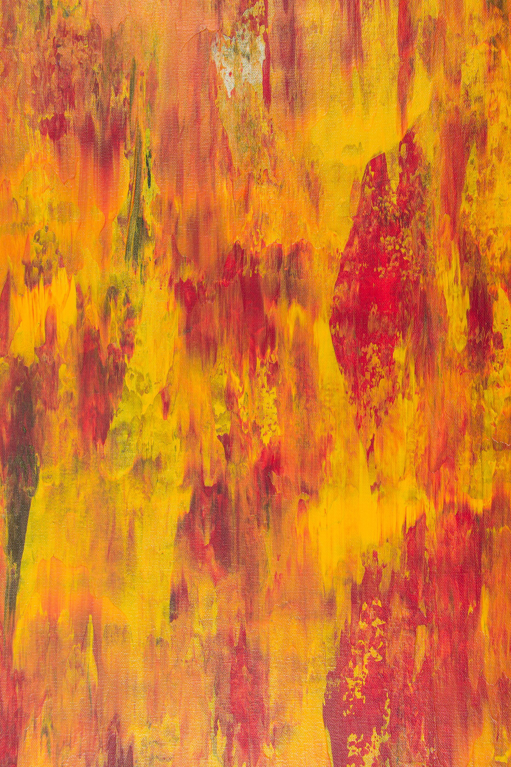 Fiery dimensions 2, Painting, Acrylic on Canvas For Sale 1