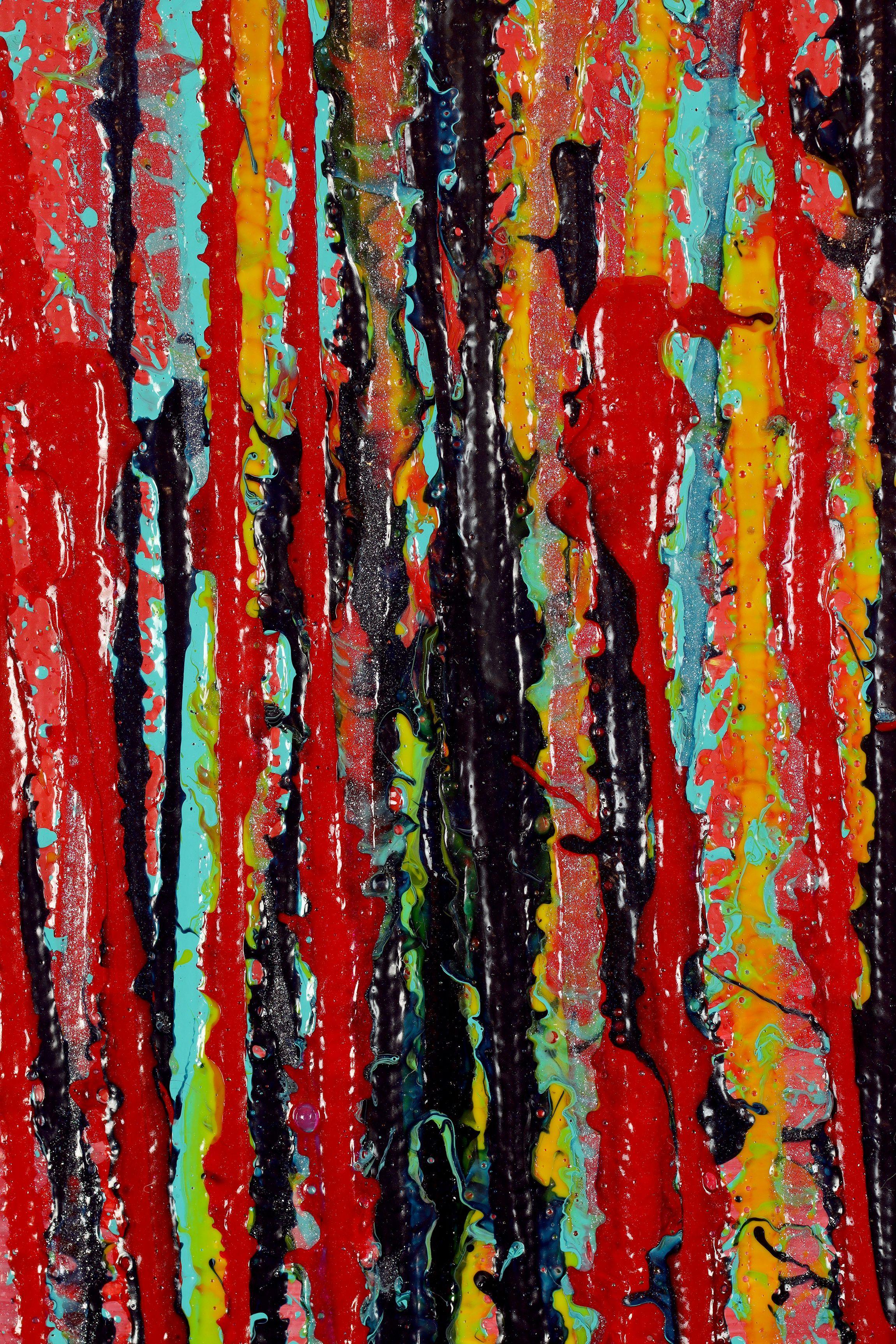 Feuer echoes 2, Gemälde, Acryl auf Leinwand (Abstrakt), Painting, von Nestor Toro