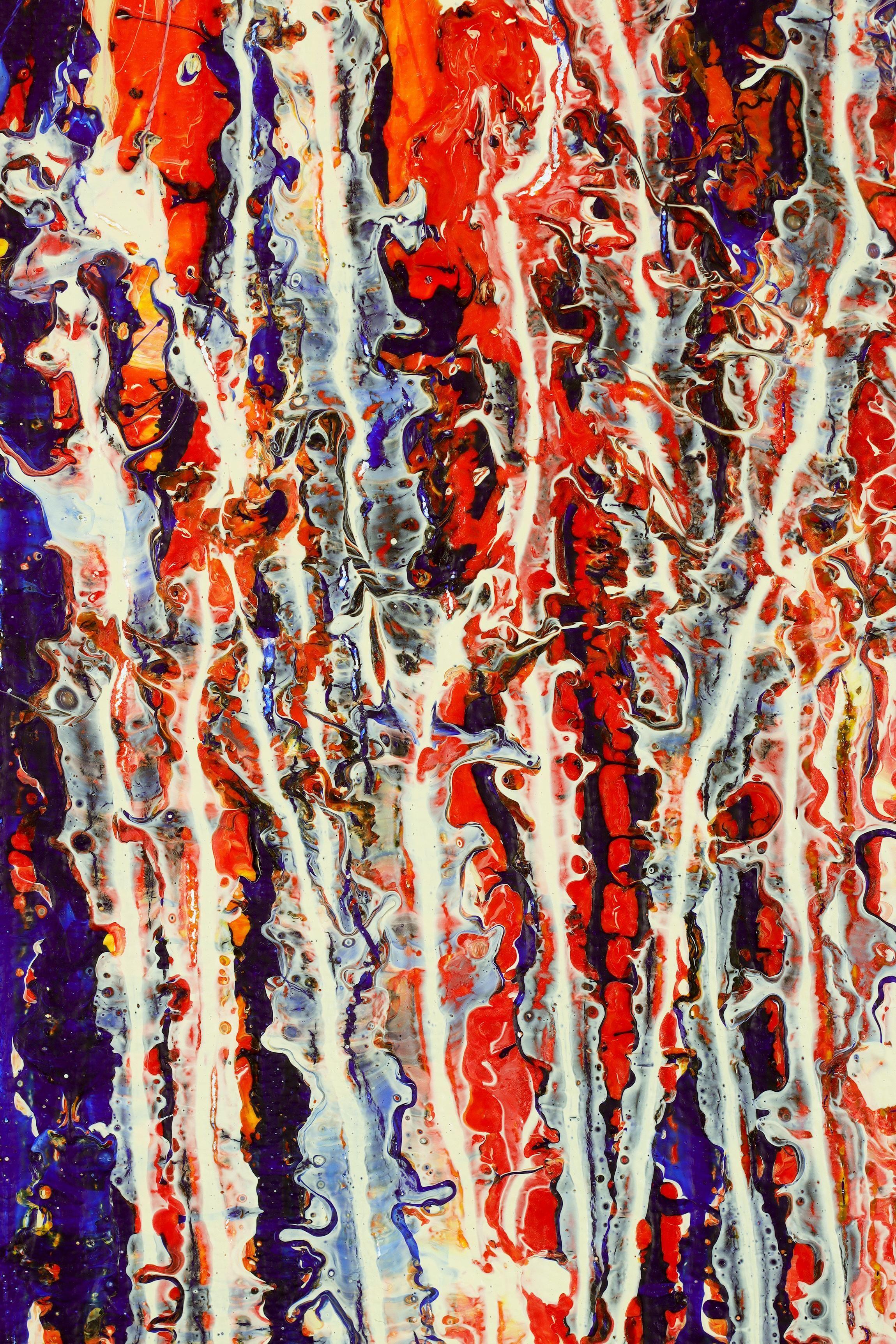 Jardín parpadeante 2, Pintura, Acrílico sobre lienzo - Painting Abstracto de Nestor Toro