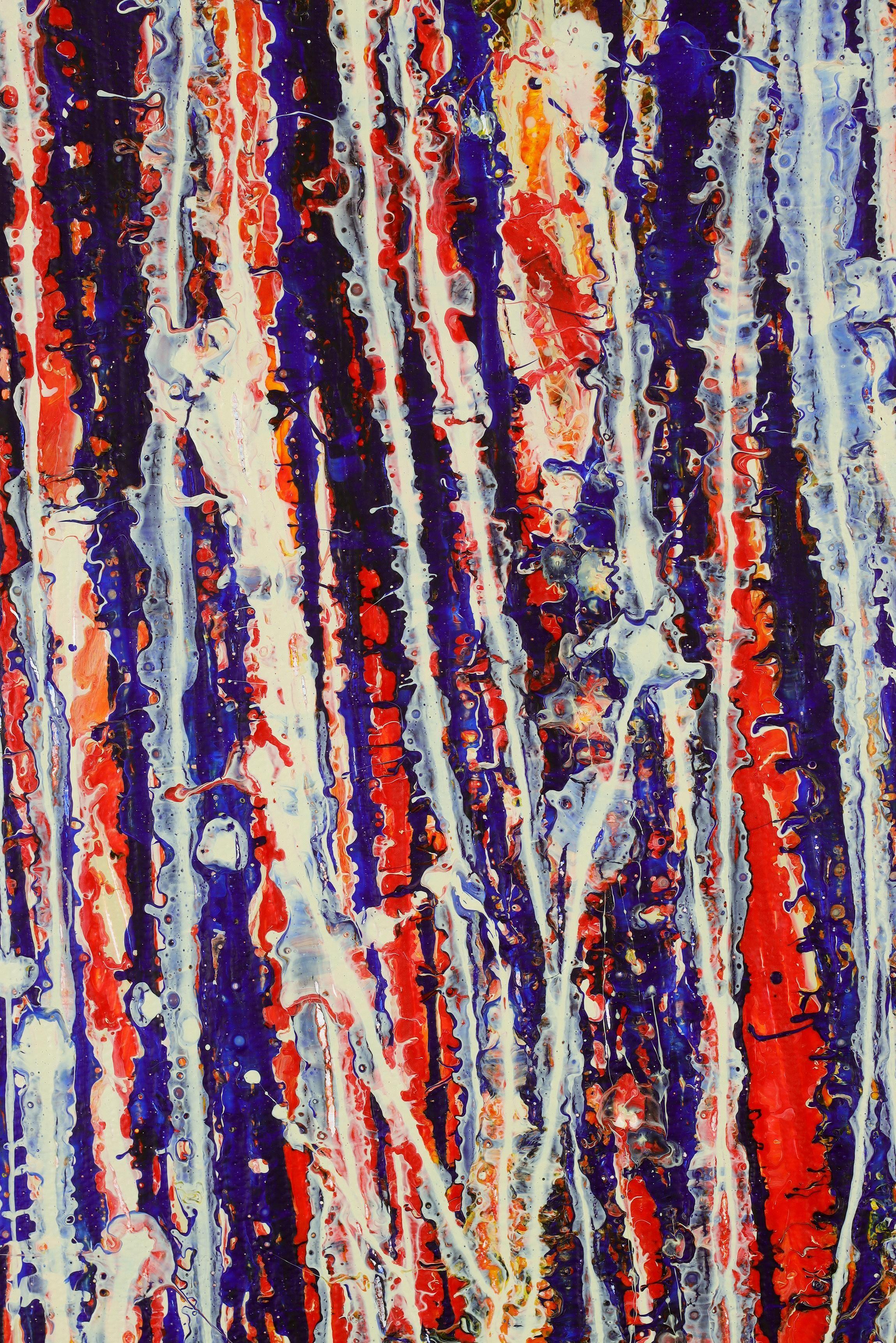 Jardín parpadeante 2, Pintura, Acrílico sobre lienzo - Abstract Painting Naranja de Nestor Toro