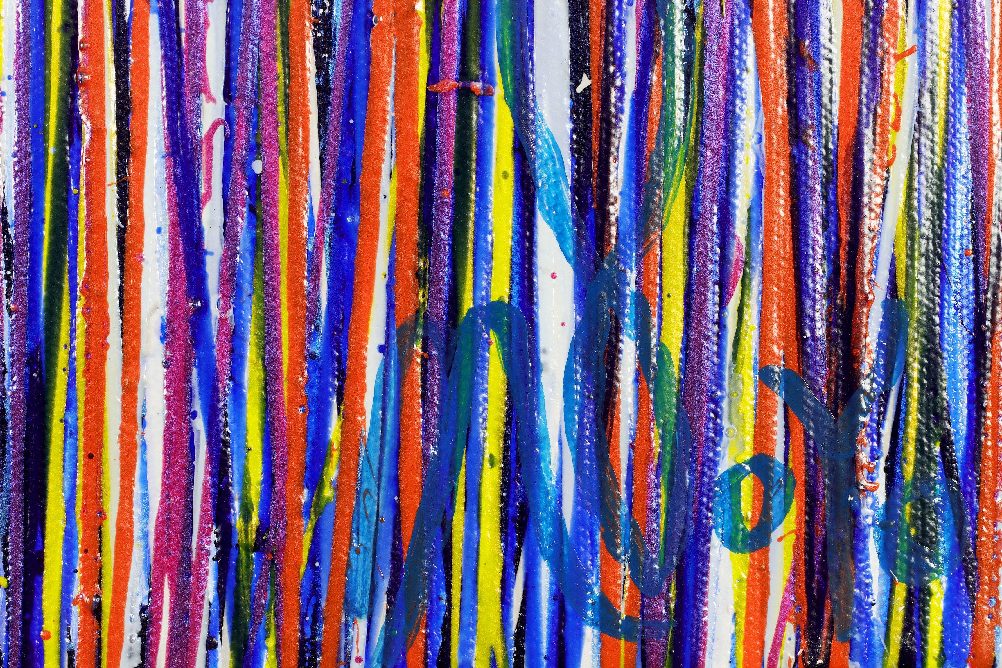 Expresivo abstracto moderno, audaz lleno de vida, brillo y resplandor! inspirado en la naturaleza.    Incluyo un certificado de autenticidad que enumera los materiales, así como la fecha en que se terminó el cuadro. Se utilizan materiales finos de