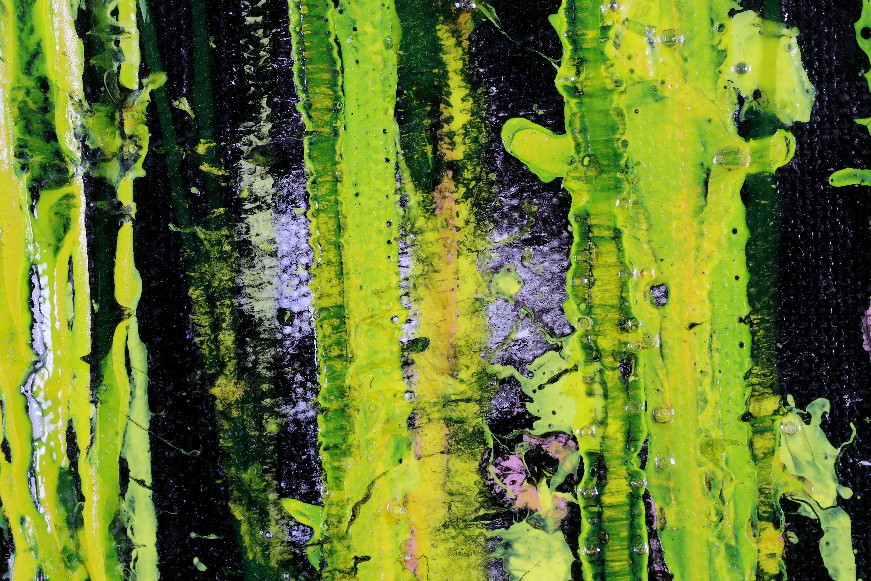 Flickering Garden 5 (gelb), Gemlde, Acryl auf Leinwand (Abstrakt), Painting, von Nestor Toro