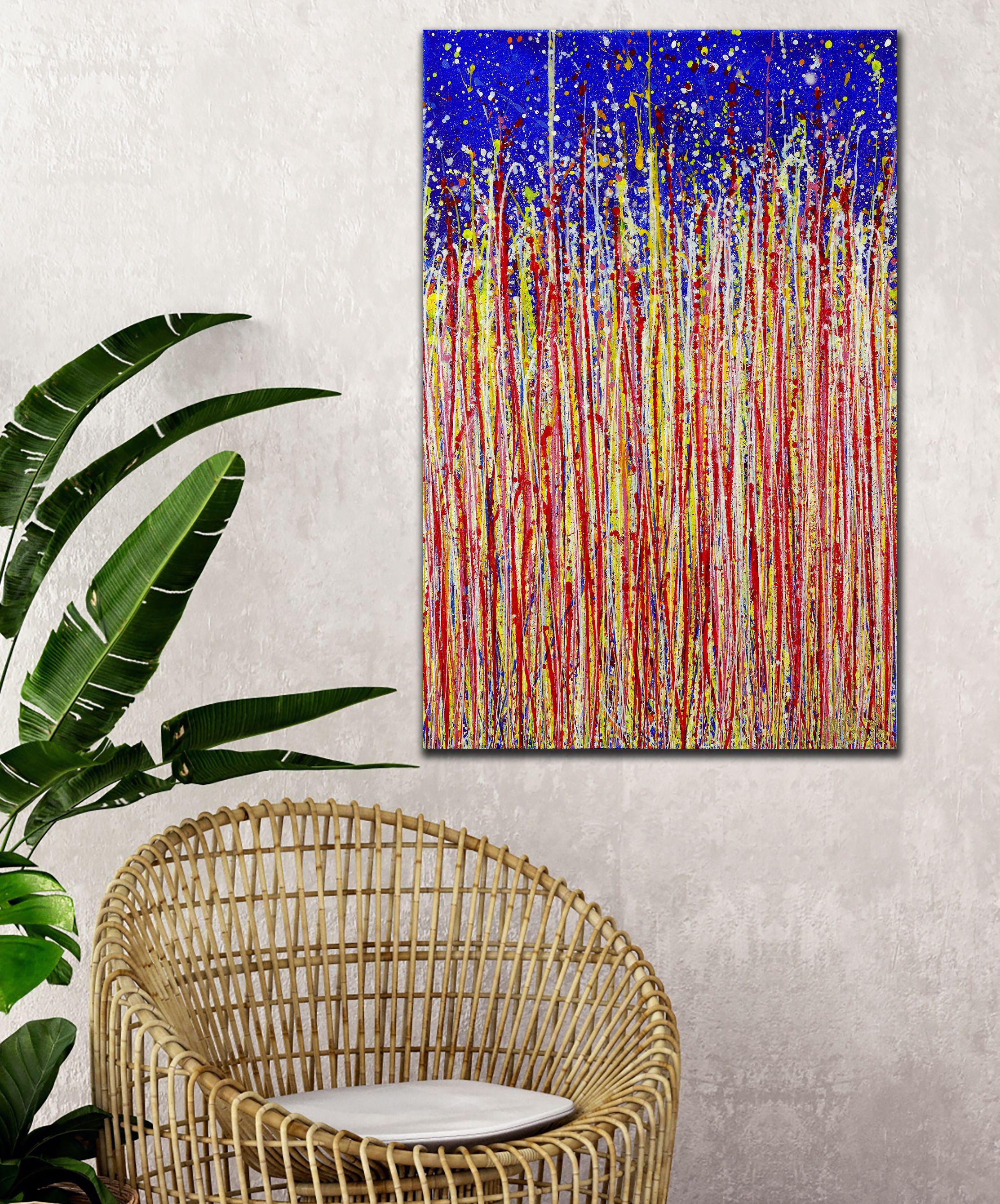 Di cosa si tratta?     I colori sono tutti ricchi... È tutta una questione di armonia... È tutta una questione di energia sulla tela... Si tratta di mescolare, fondere e stratificare i colori Si tratta di creare un caos controllato... Si tratta di