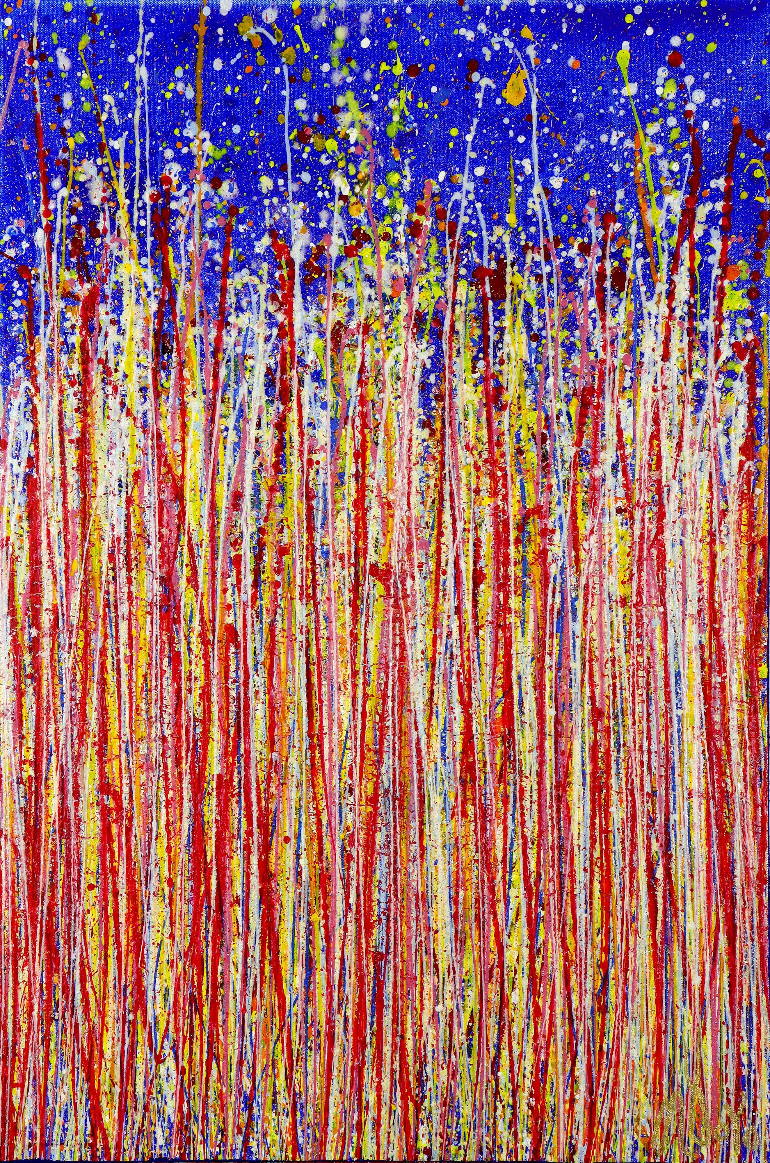 Abstract Painting de Nestor Toro - Jardín parpadeante 8, Pintura, Acrílico sobre lienzo