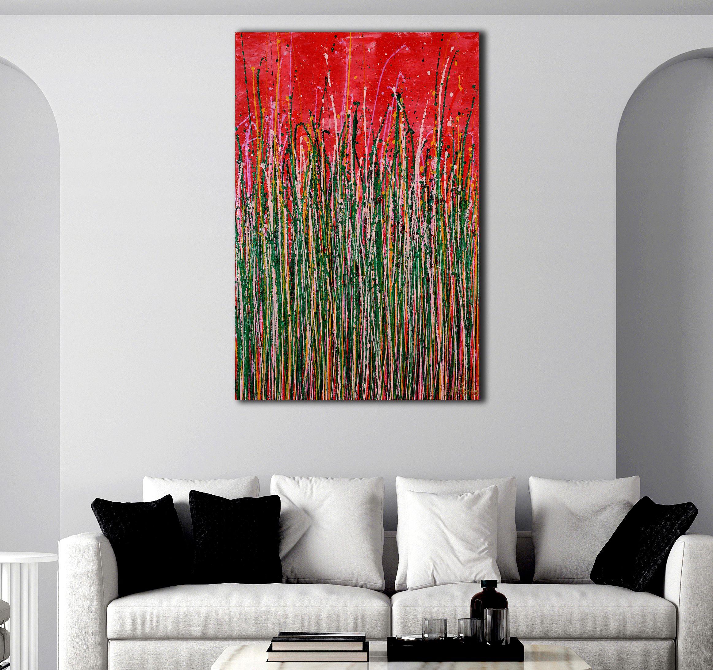 Galleggiante sul rosa, Pittura, Acrilico su tela - Painting di Nestor Toro