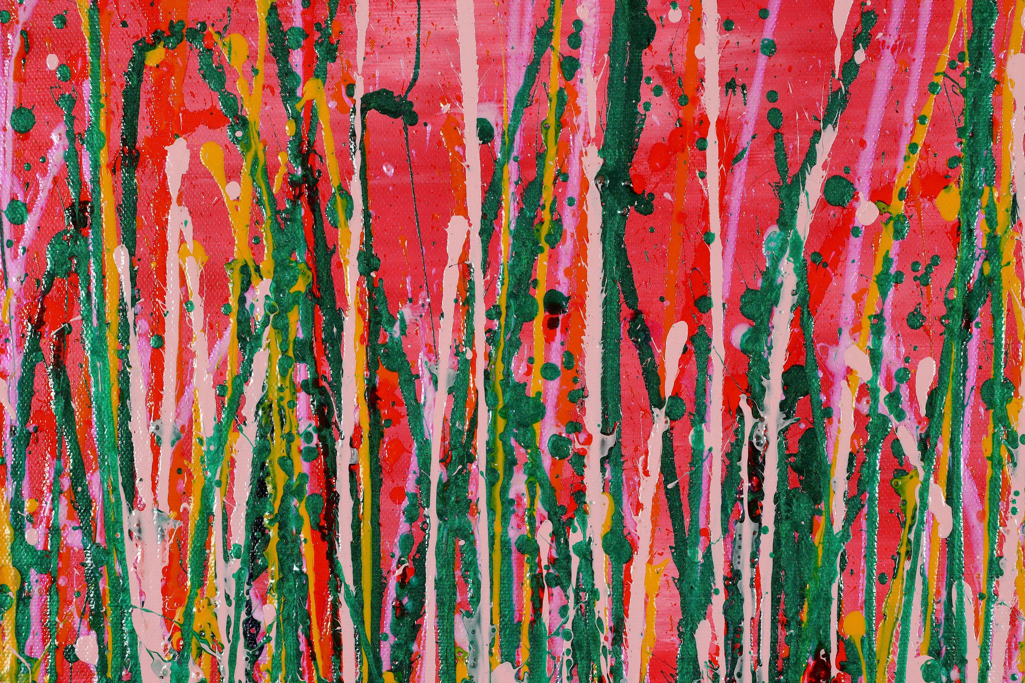 Galleggiante sul rosa, Pittura, Acrilico su tela - Painting Astratto di Nestor Toro