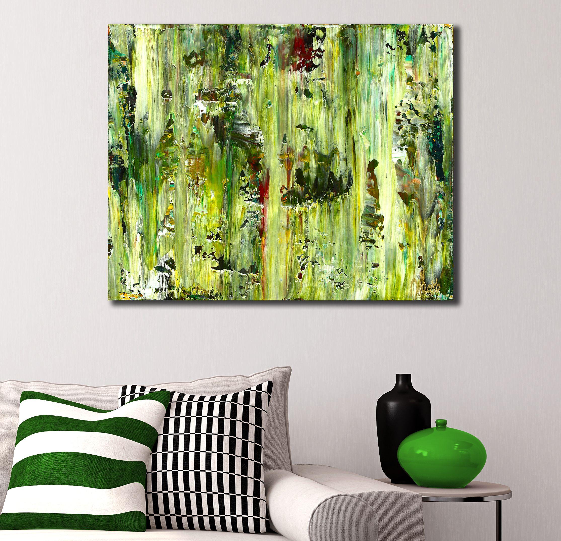 Foresta e sentieri luminosi 2, Pittura, Acrilico su tela - Painting di Nestor Toro