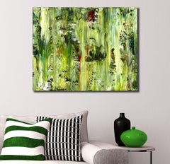 Foresta e sentieri luminosi 2, Pittura, Acrilico su tela