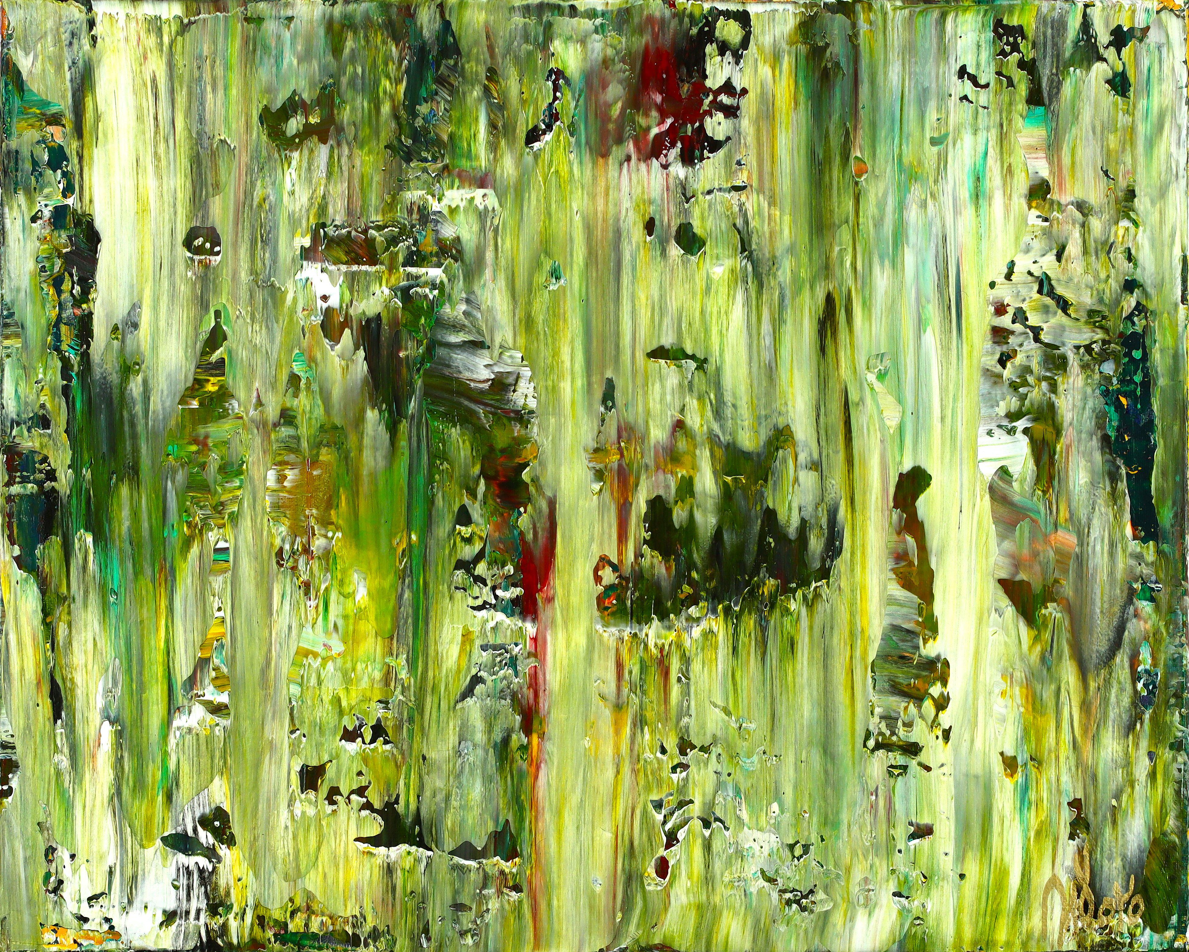Abstract Painting di Nestor Toro - Foresta e sentieri luminosi 2, Pittura, Acrilico su tela