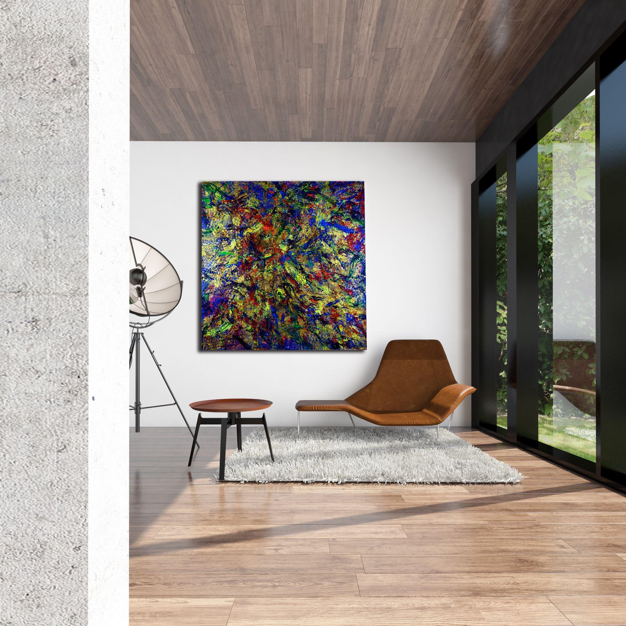 - Ready To Hang    - Signed Canvas    - Signed Certificate Of Authenticity    - Bold Statement Piece    Complex One Of A Kind Original Work With Incredible Depth. This Work Was Inspired By The Incredible Diversity And Endless Complexity Of The Rain