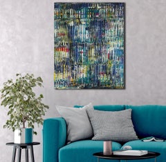 Congelato nel tempo (campo di colore iridescente), Pittura, Acrilico su tela