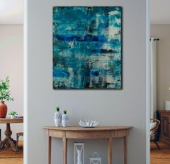 Frozen Waterflow (Ice ponds), Painting, Acrylic on Canvas