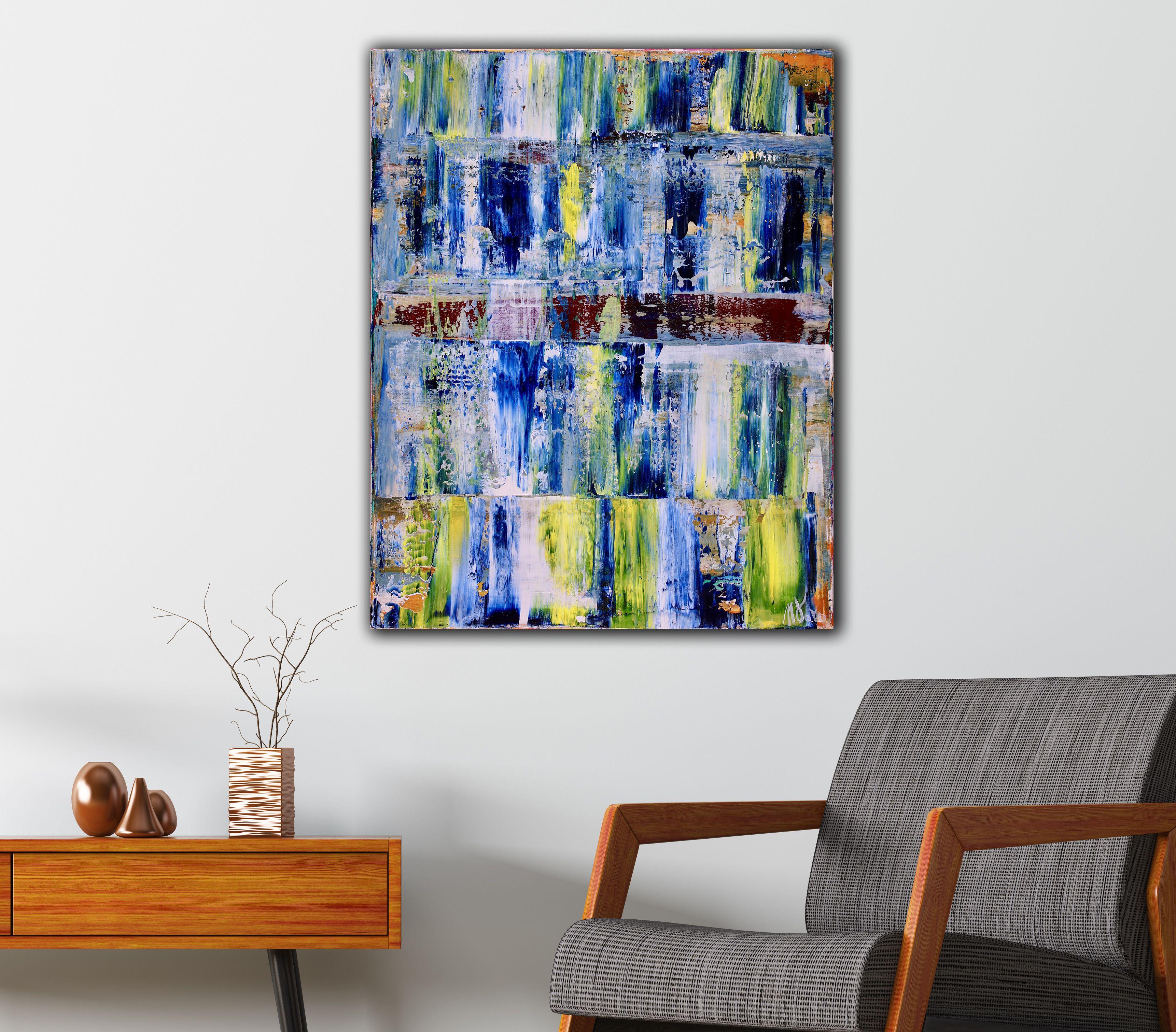 Fusion Particles 2, Gemälde, Acryl auf Leinwand – Painting von Nestor Toro