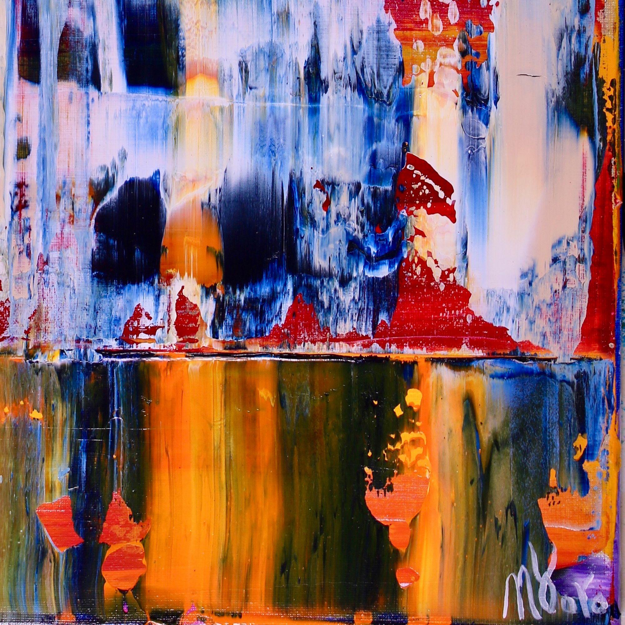 Particelle di fusione, Pittura, Acrilico su tela - Painting di Nestor Toro