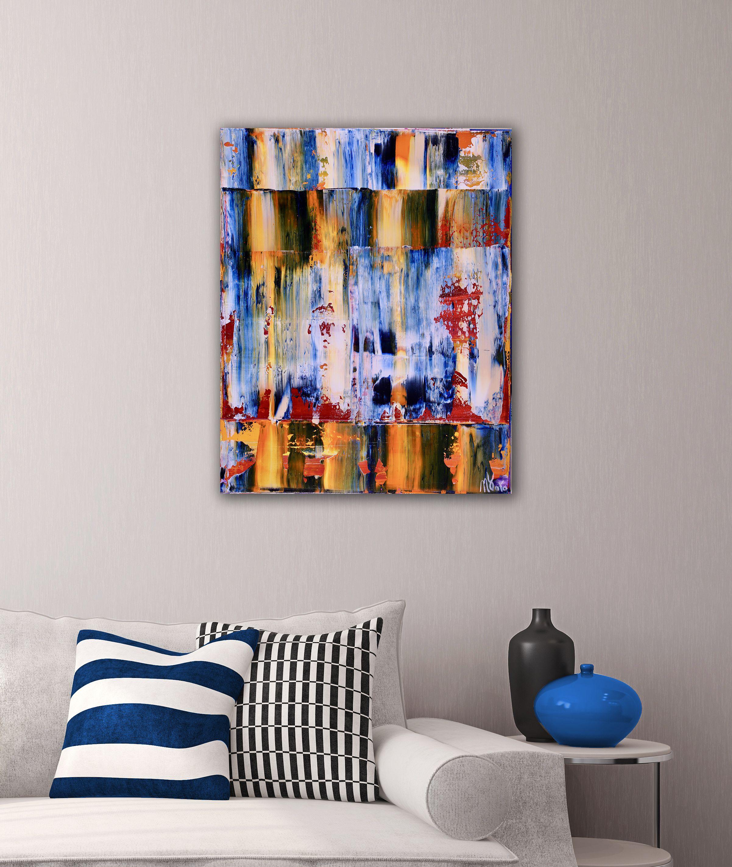 Particelle di fusione, Pittura, Acrilico su tela - Abstract Painting Grigio di Nestor Toro