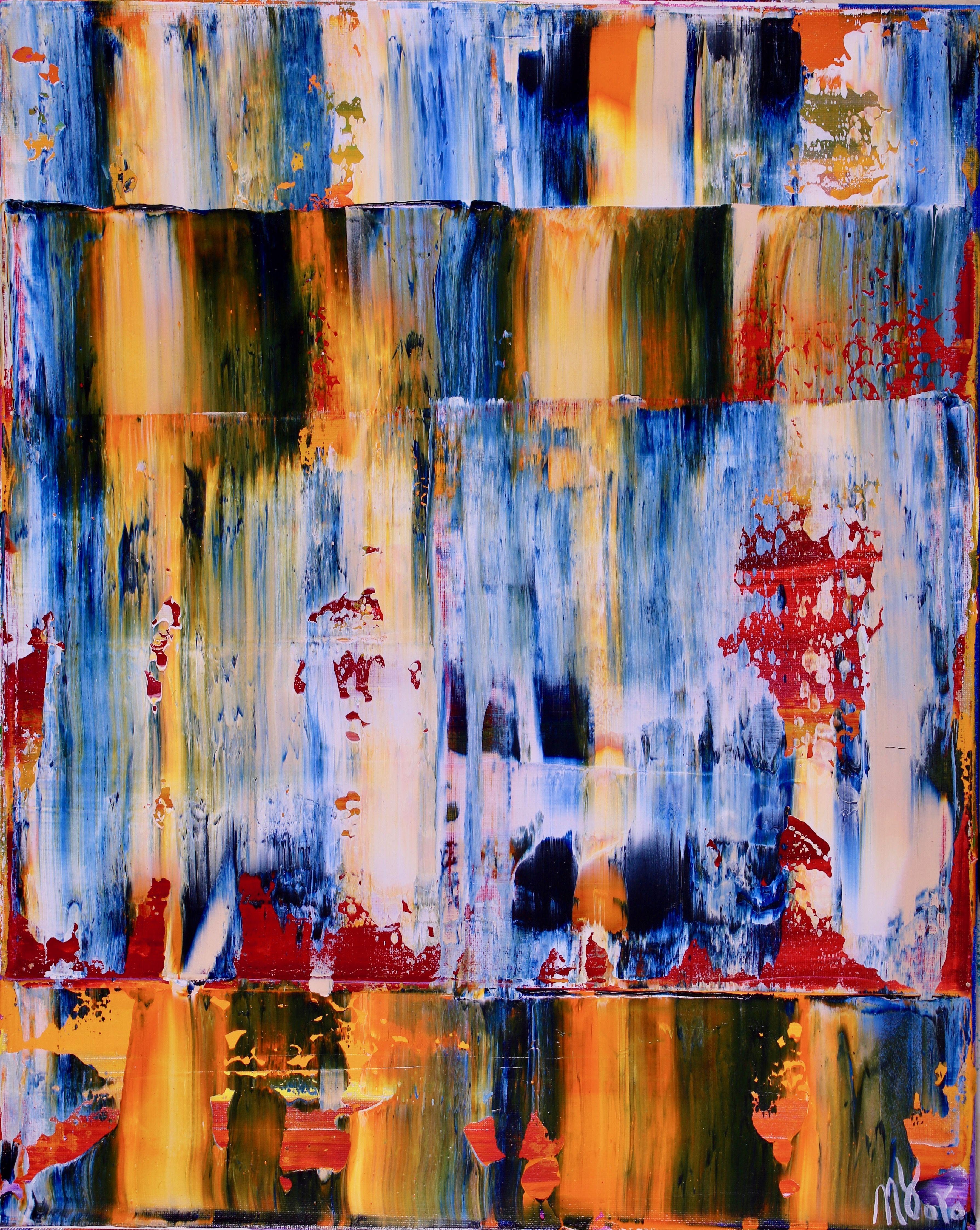 Abstract Painting di Nestor Toro - Particelle di fusione, Pittura, Acrilico su tela
