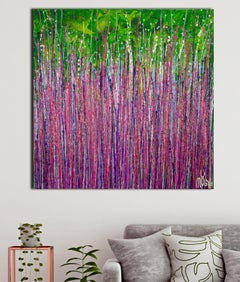 Garden in motion 3, Painting, Acrylic on Canvas