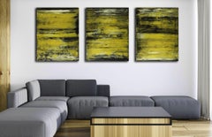 Golden sand terrain, Painting, Acrylic on Canvas
