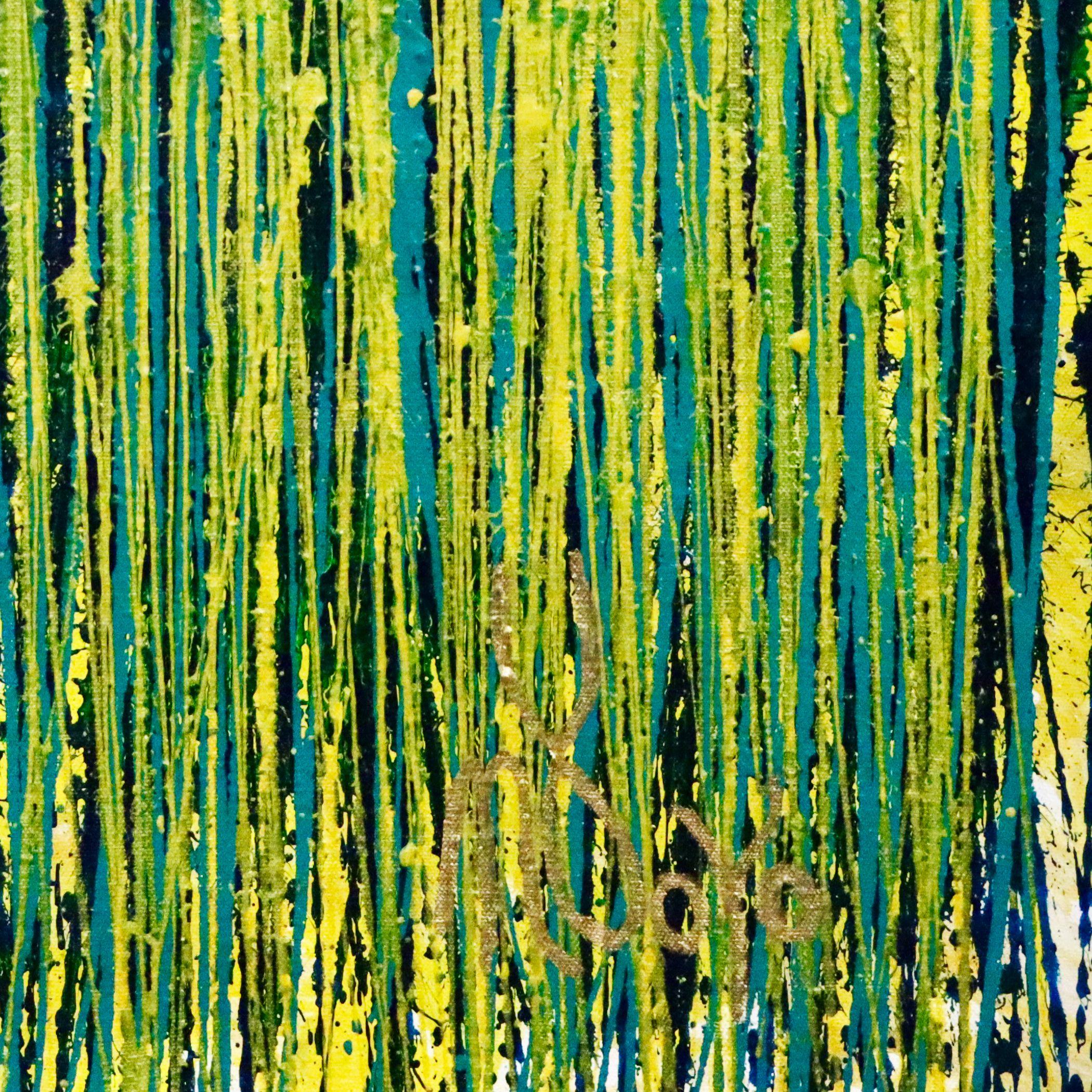 Golden vernal garden, Painting, Acrylic on Canvas 1